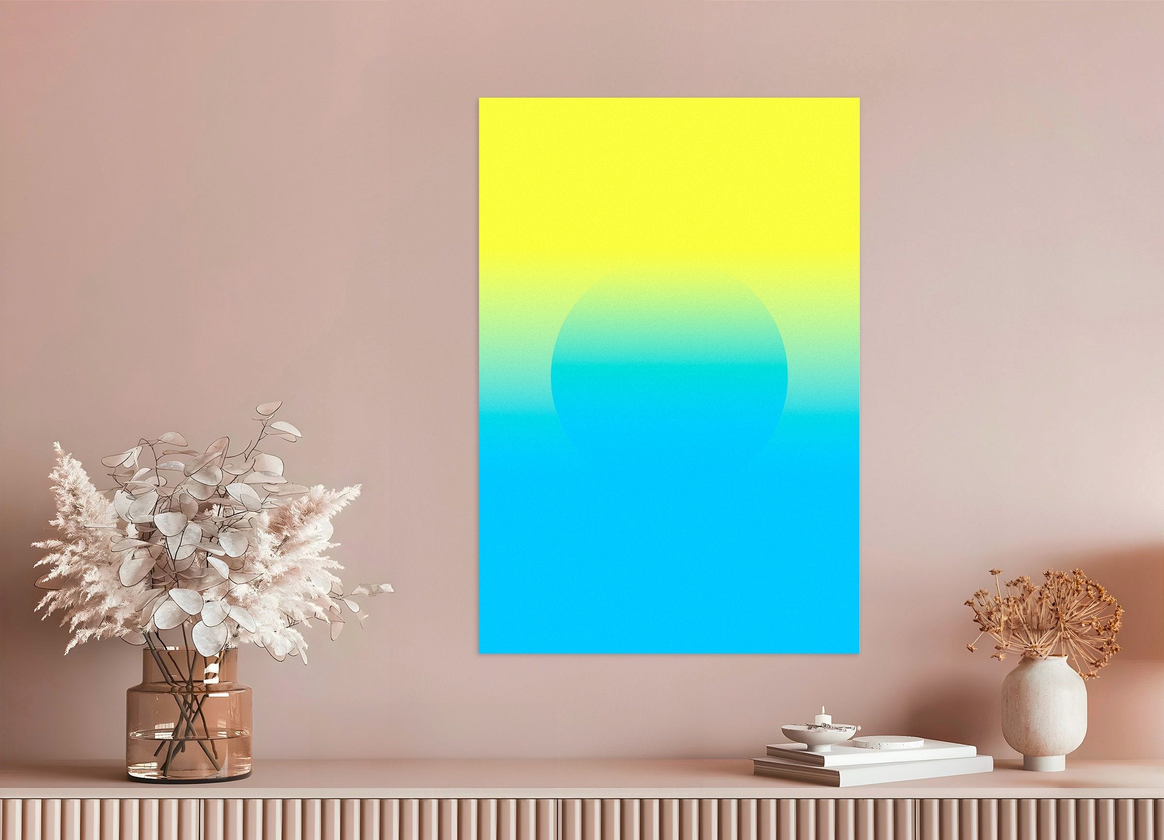 Poster of Silence is Gold and Blue - Abstract Gradient Art Print