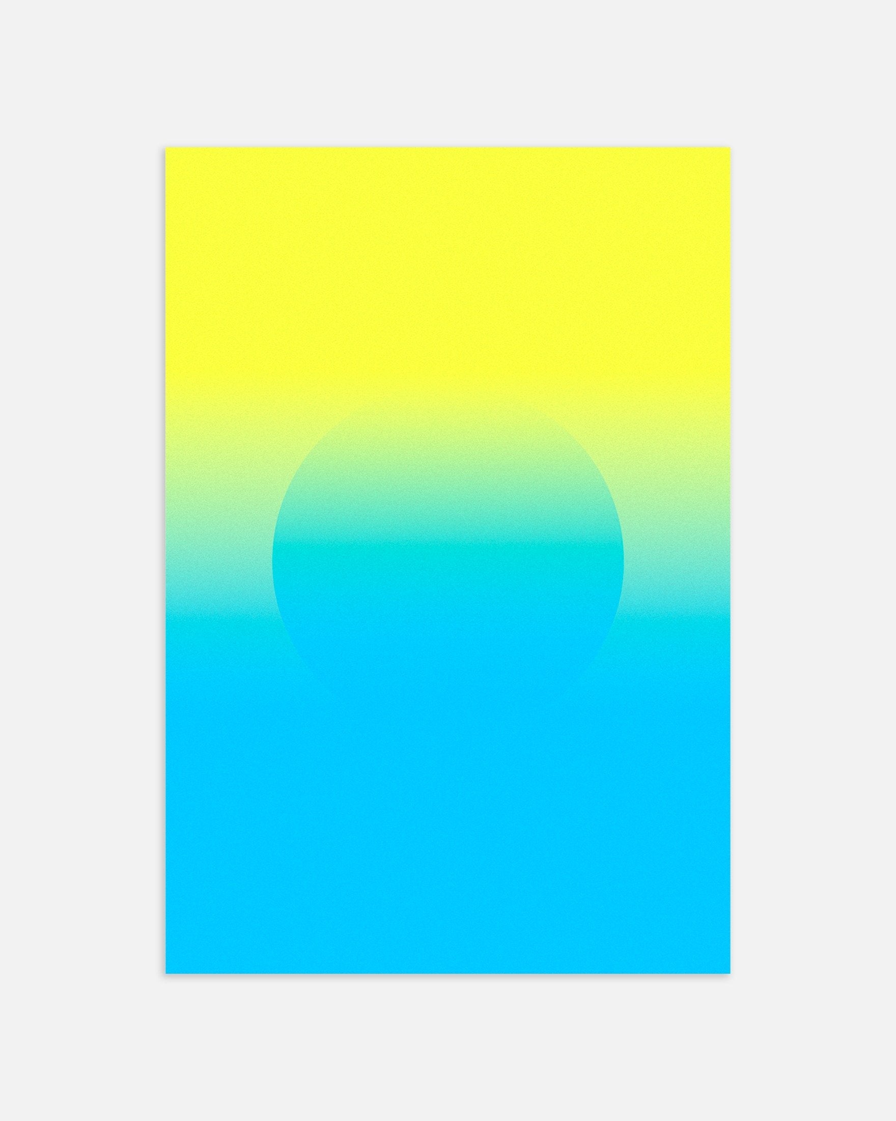 Poster of Silence is Gold and Blue - Abstract Gradient Art Print, thumbnail