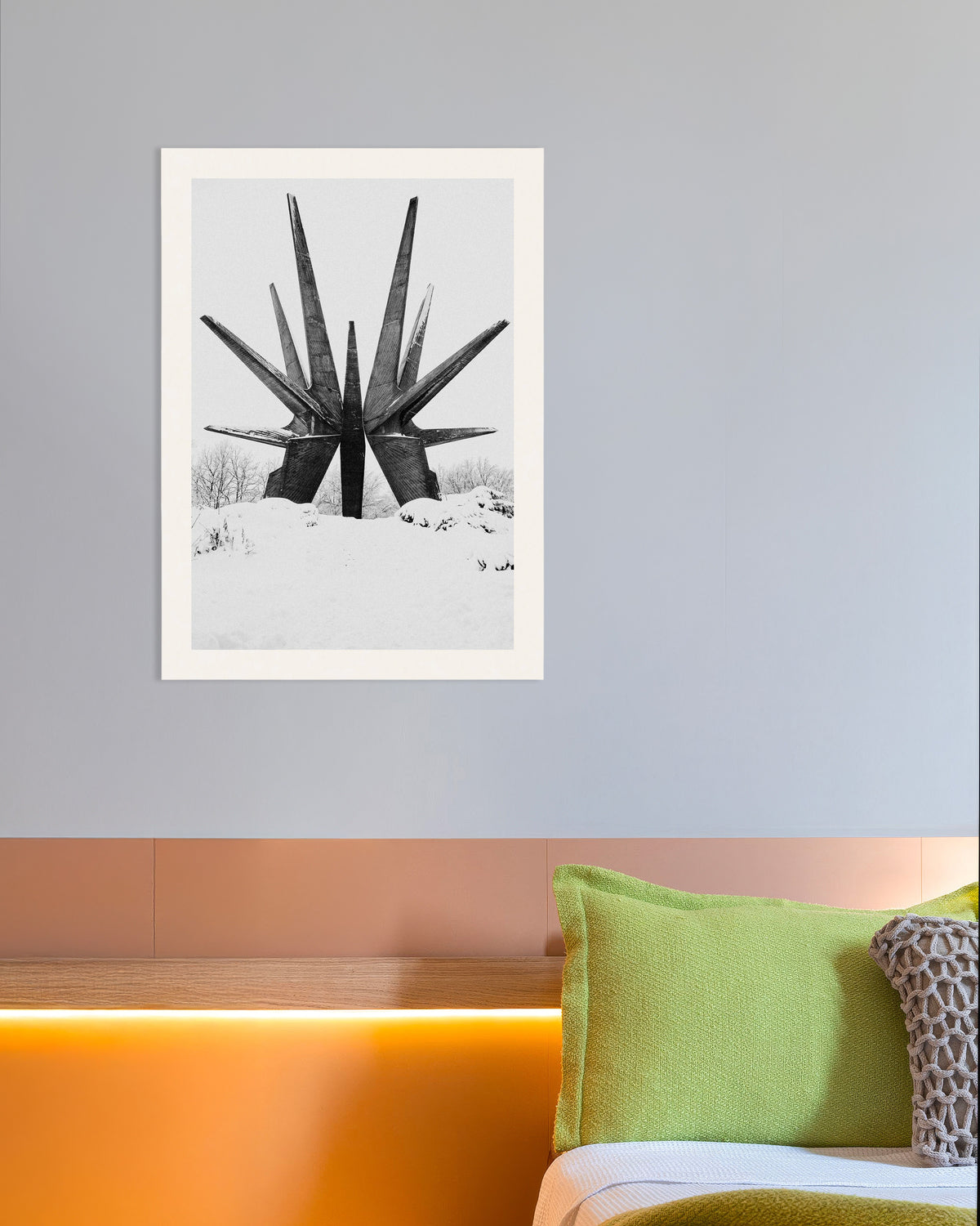 Poster ‘Stermonument in de sneeuw’