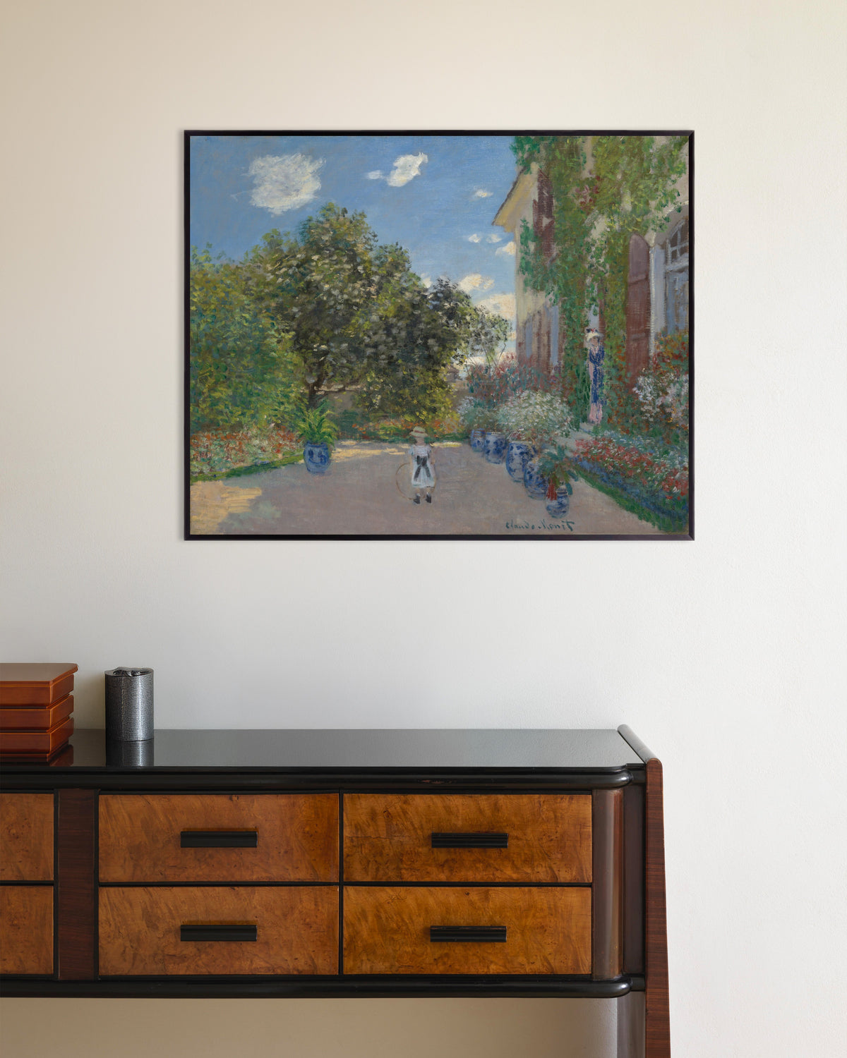 Affiche La Maison de l'artiste à Argenteuil (1873) de Claude Monet, avec un cadre en métal