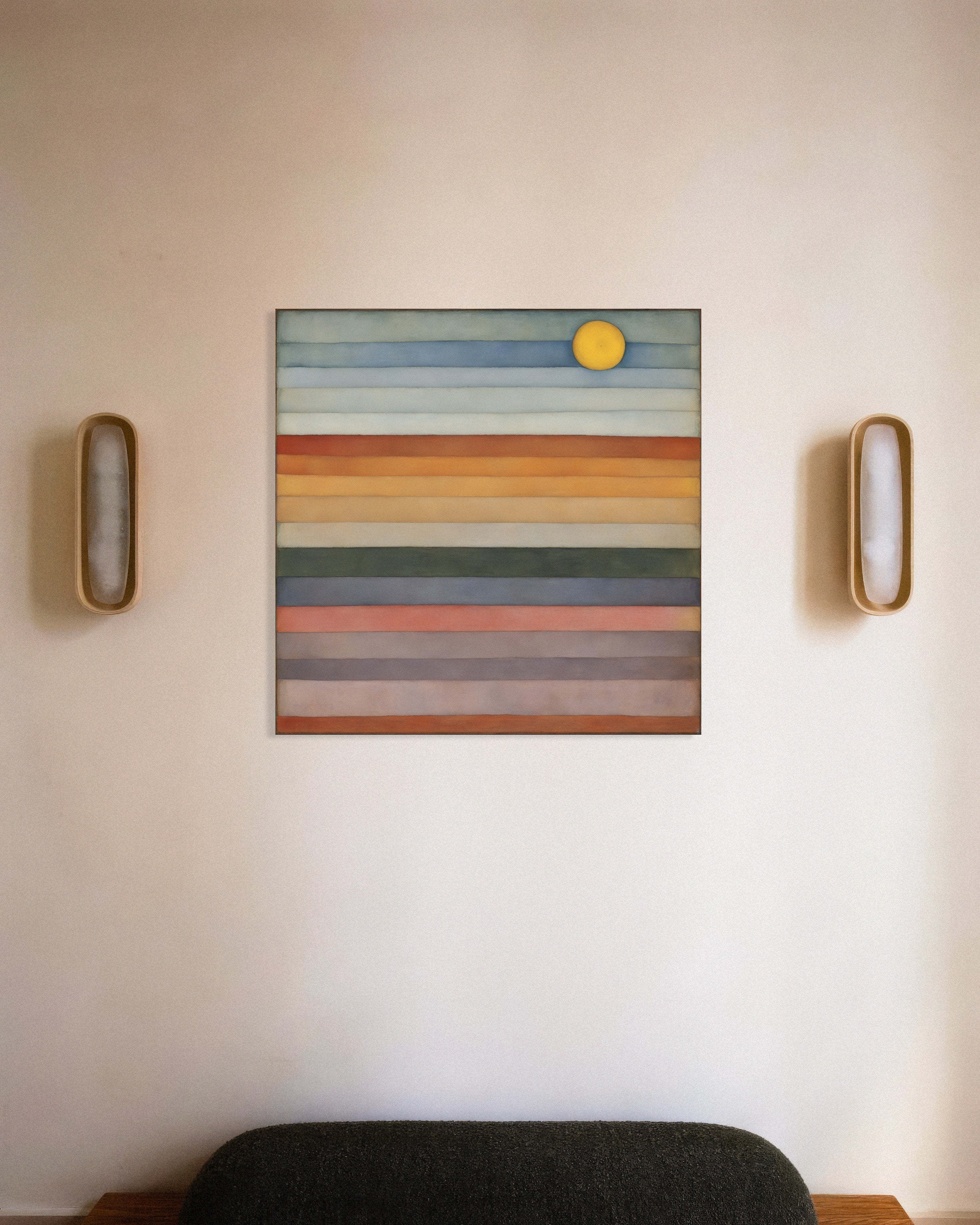 Poster of The dancing sun on the horizon Poster