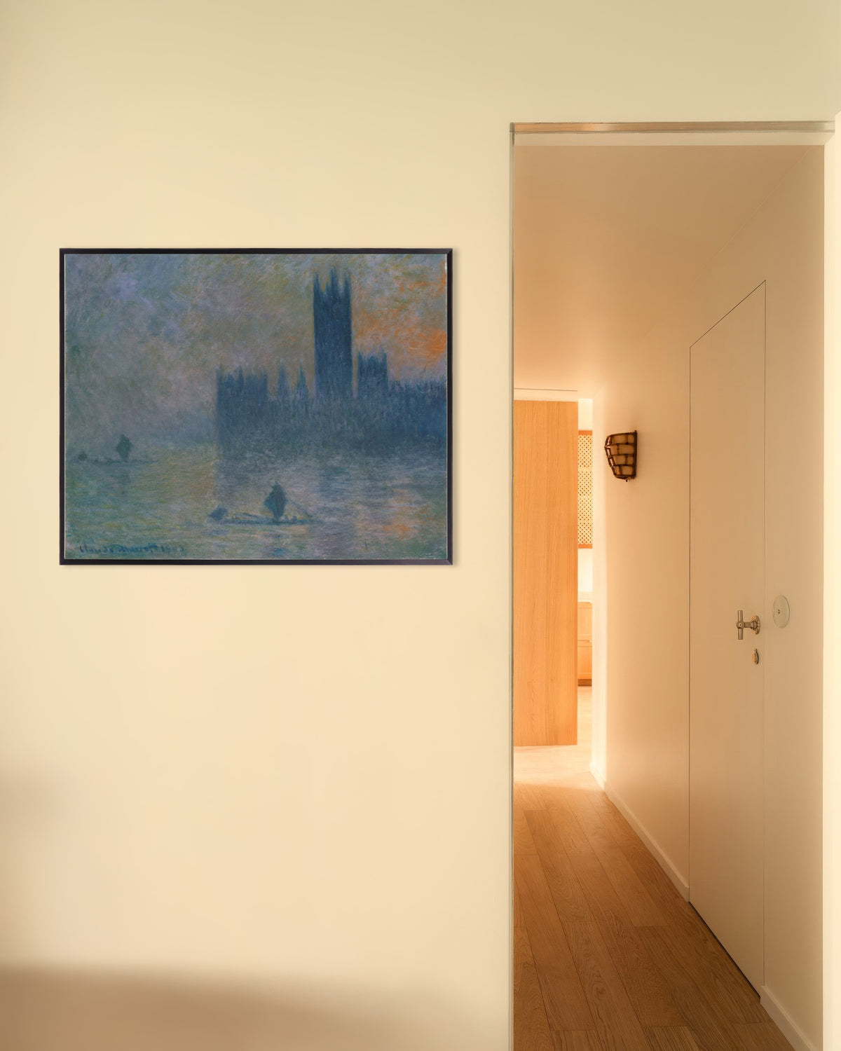 Poster Het parlement, misteffect (1903–1904) van Claude Monet met metalen lijst