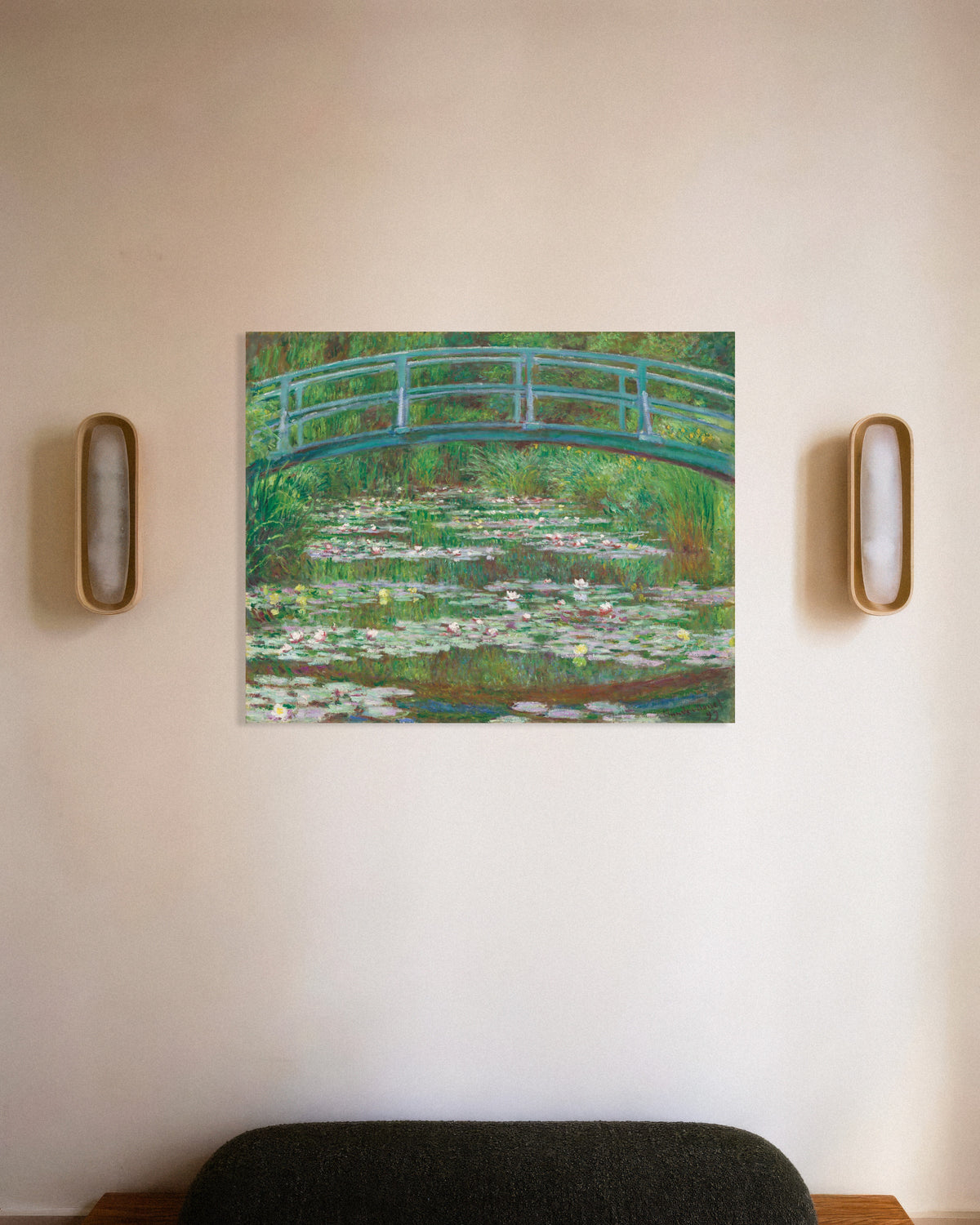 Poster De Japanse brug (1899) van Claude Monet