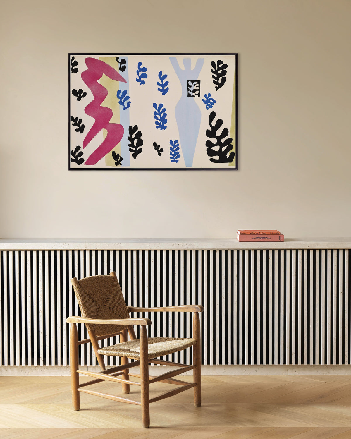 Poster du Lanceur de couteaux (Jazz, 1947) de Henri Matisse, avec un cadre en métal