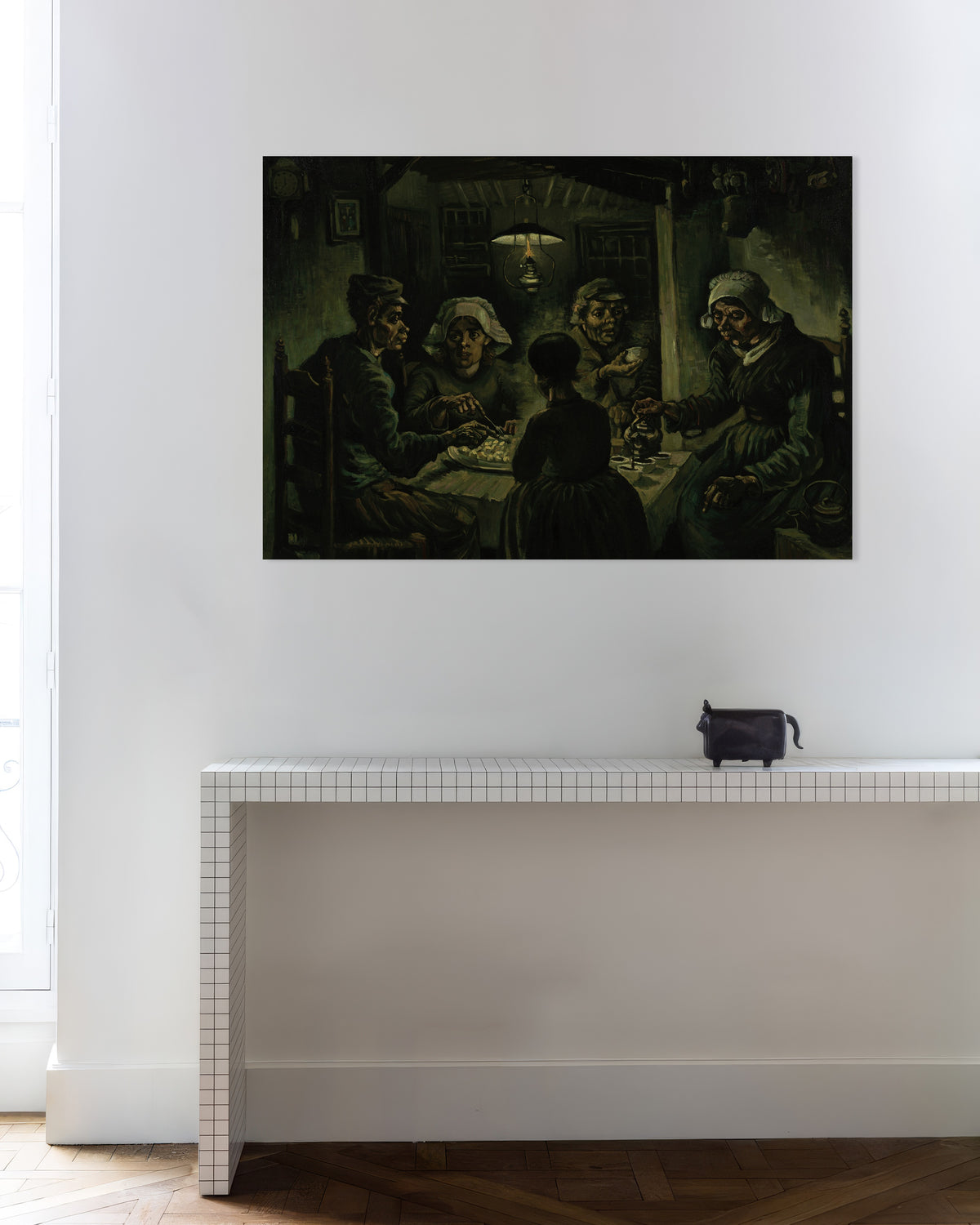 Poster De aardappeleters (1885) van Vincent van Gogh