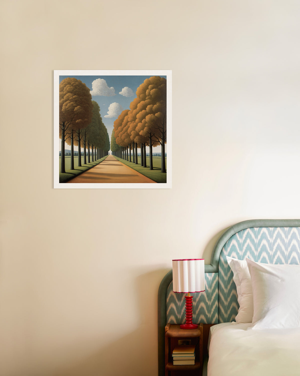 Poster De weg naar de eeuwigheid aan de muur