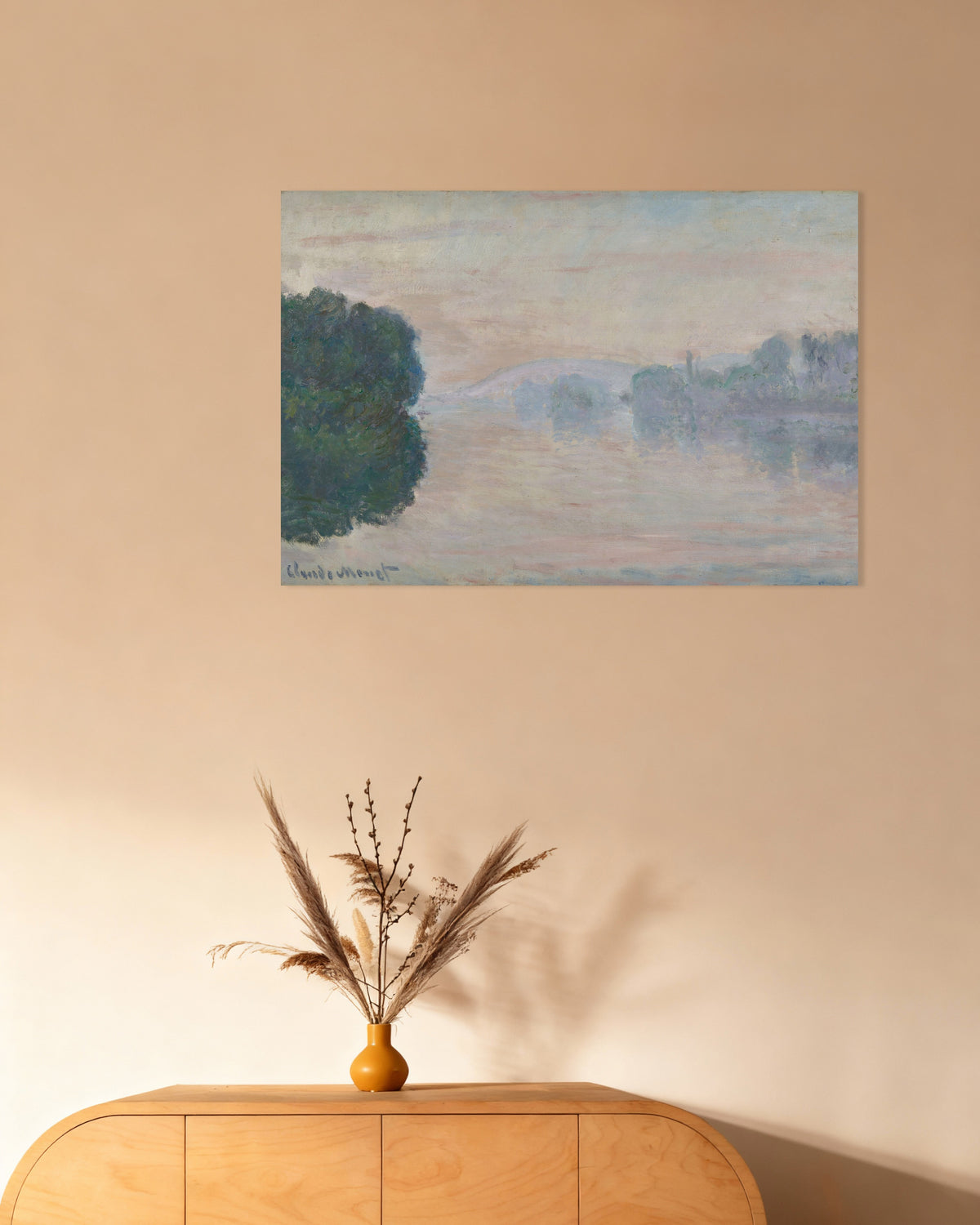 Poster De Seine in de mist (1894) van Claude Monet