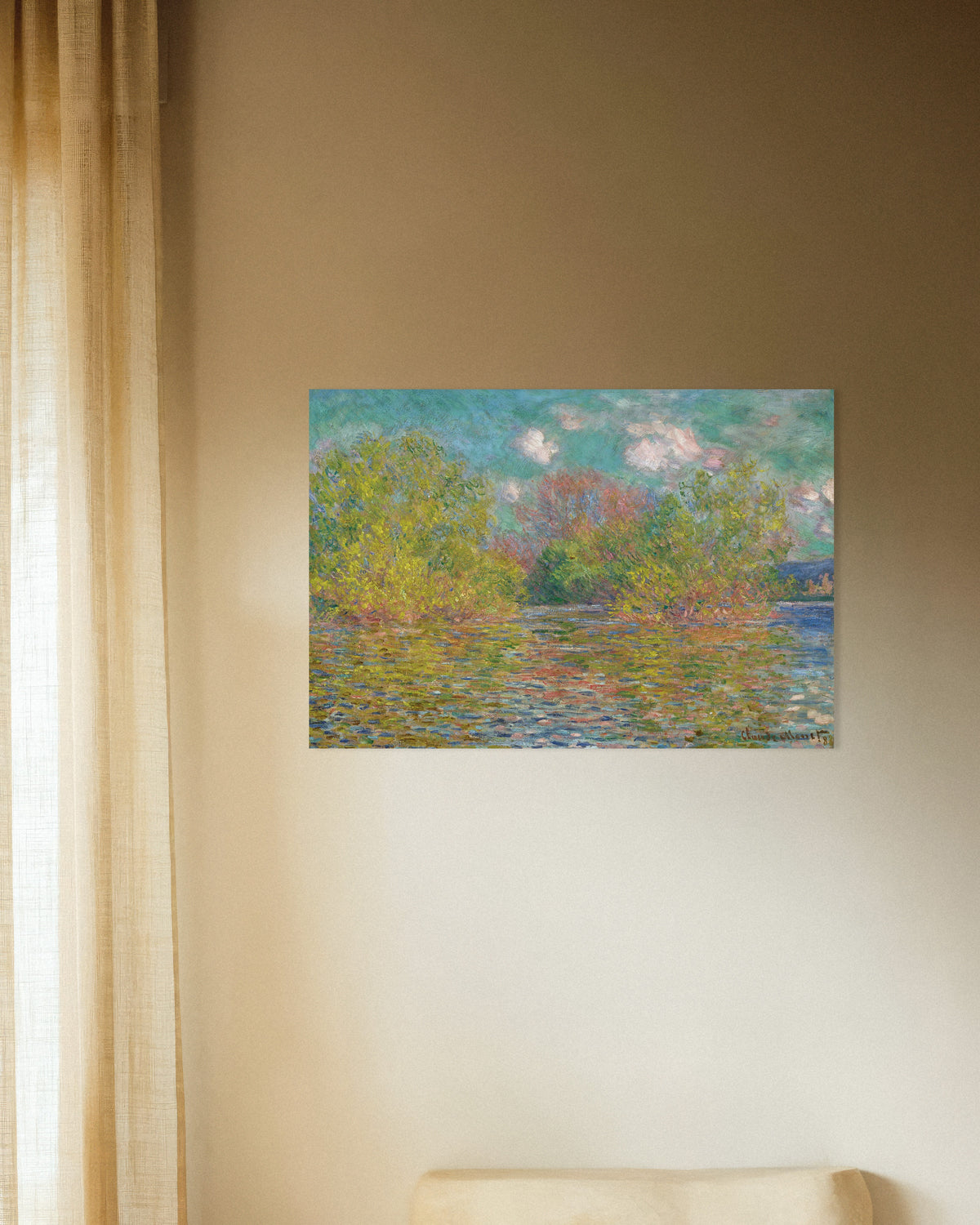 Poster De Seine bij Giverny (1888) van Claude Monet