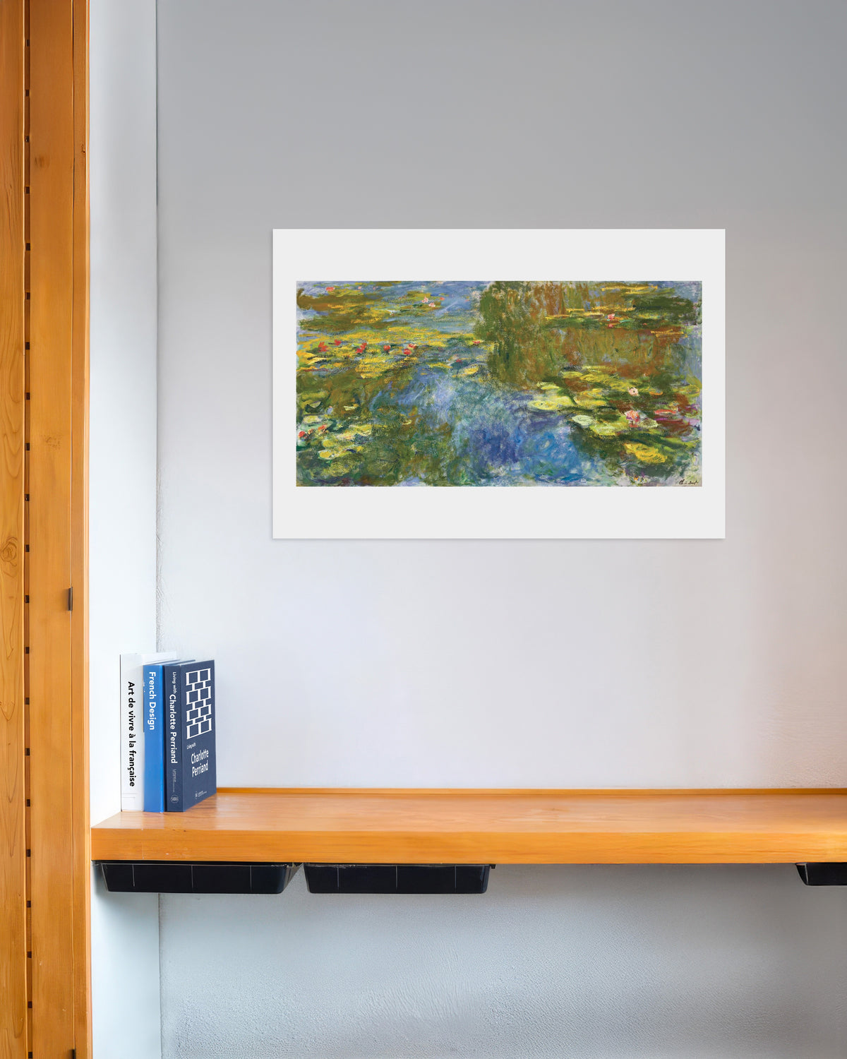Poster De waterlelievijver (ca. 1917–1919) van Claude Monet