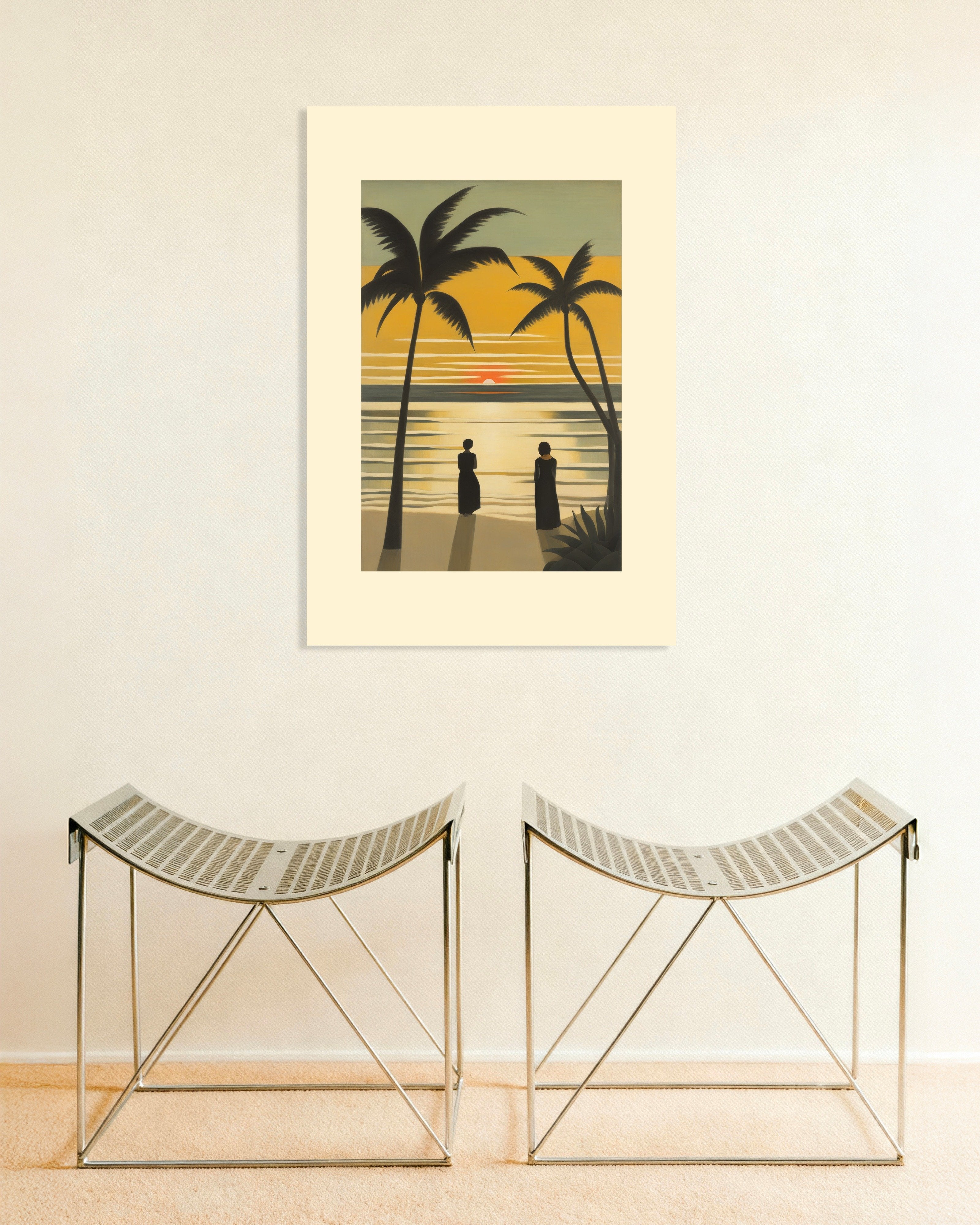 Poster of The world falls asleep in a warm light, Baudelaire, no text