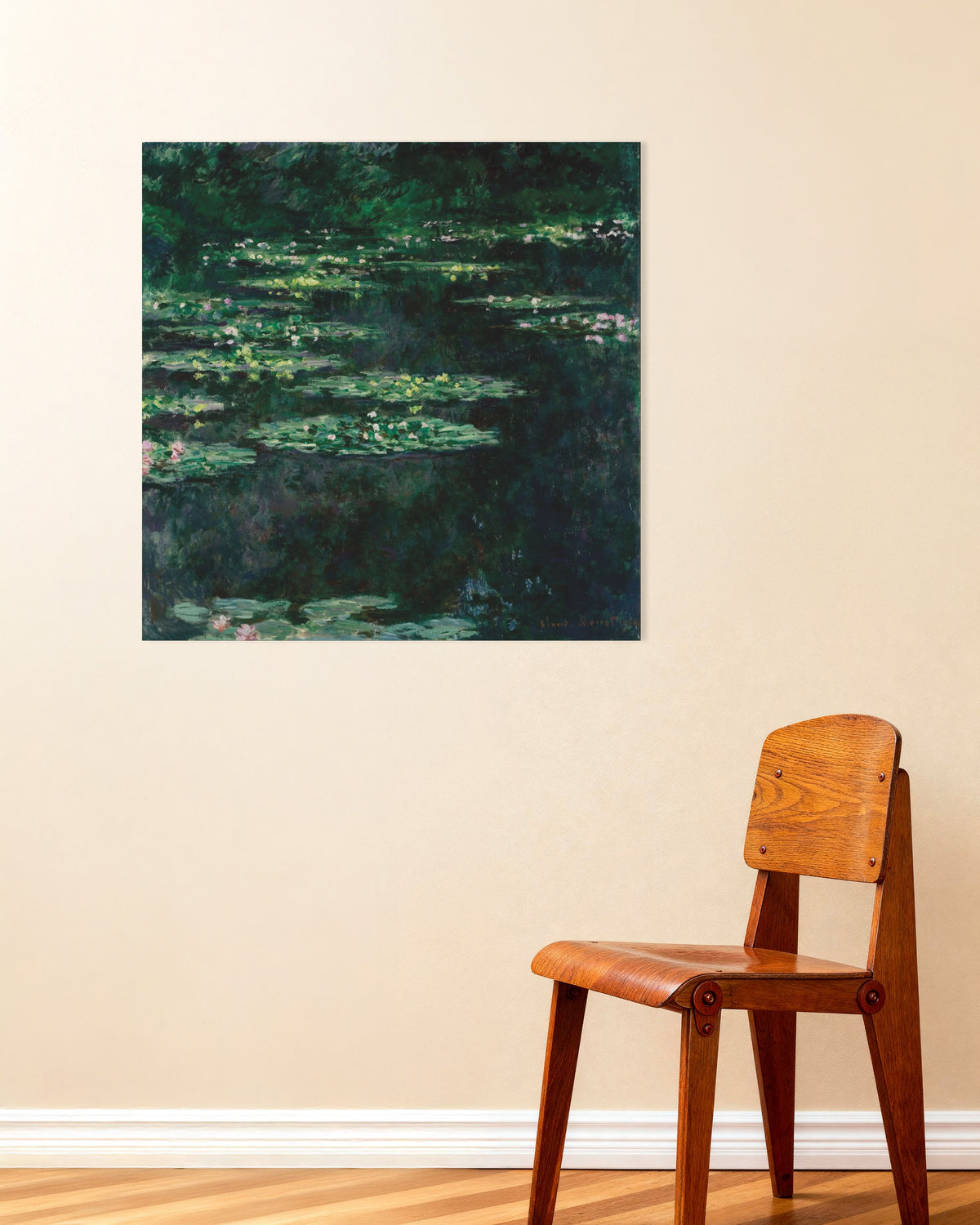 Poster Waterlelies (1904) van Claude Monet