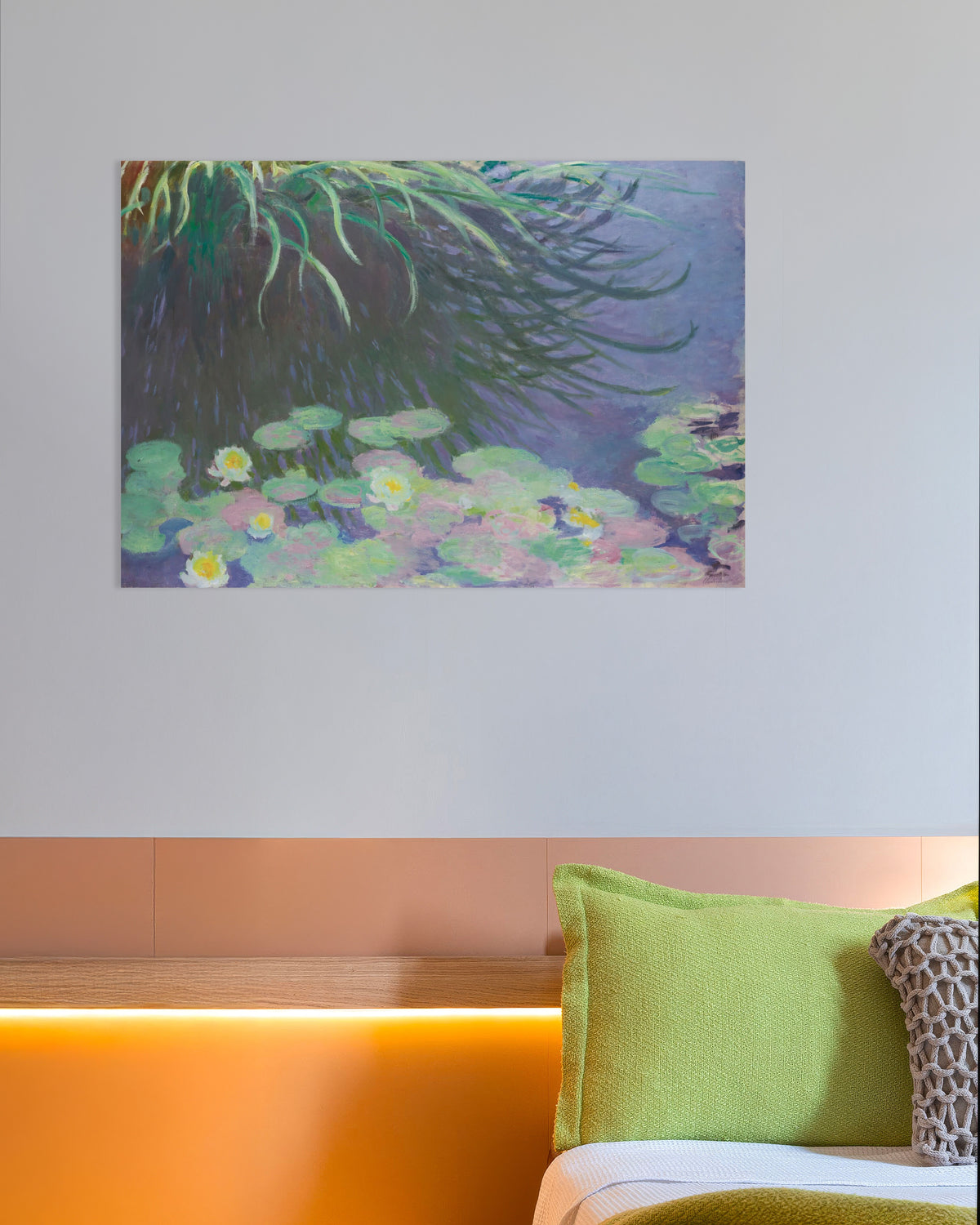 Affiche Nymphéas avec reflets de hautes herbes (1914–1917) de Claude Monet
