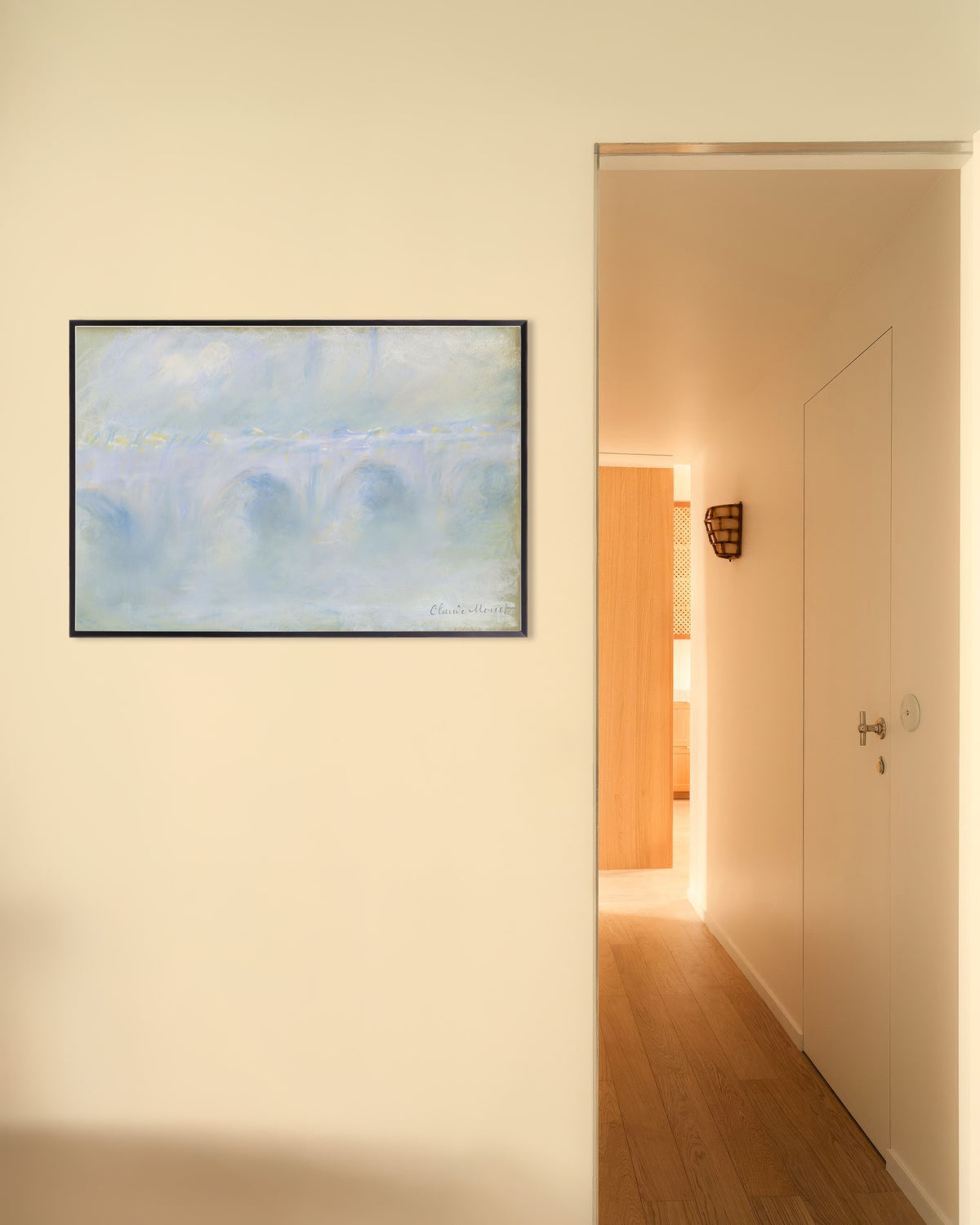 Poster Waterloo Bridge (1901) van Claude Monet met metalen lijst