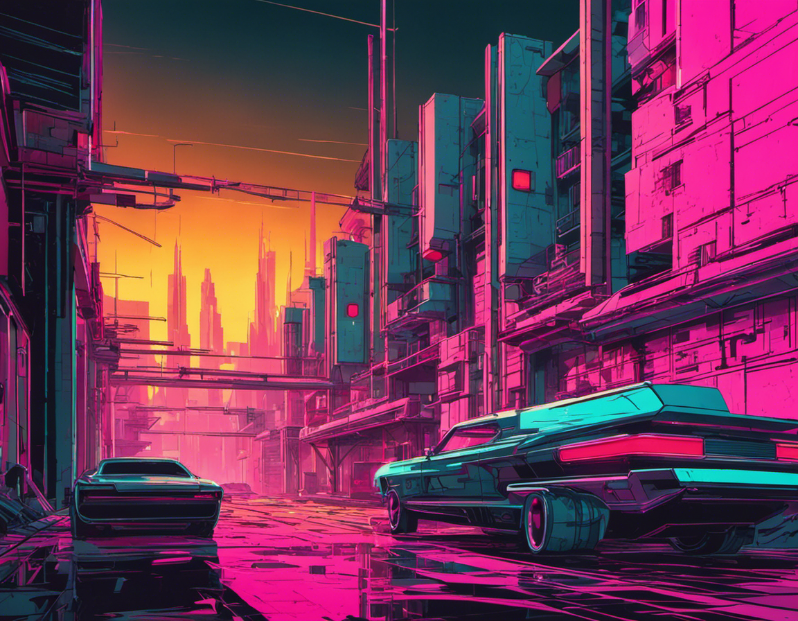 Neon punk, Ville rose - Affiche