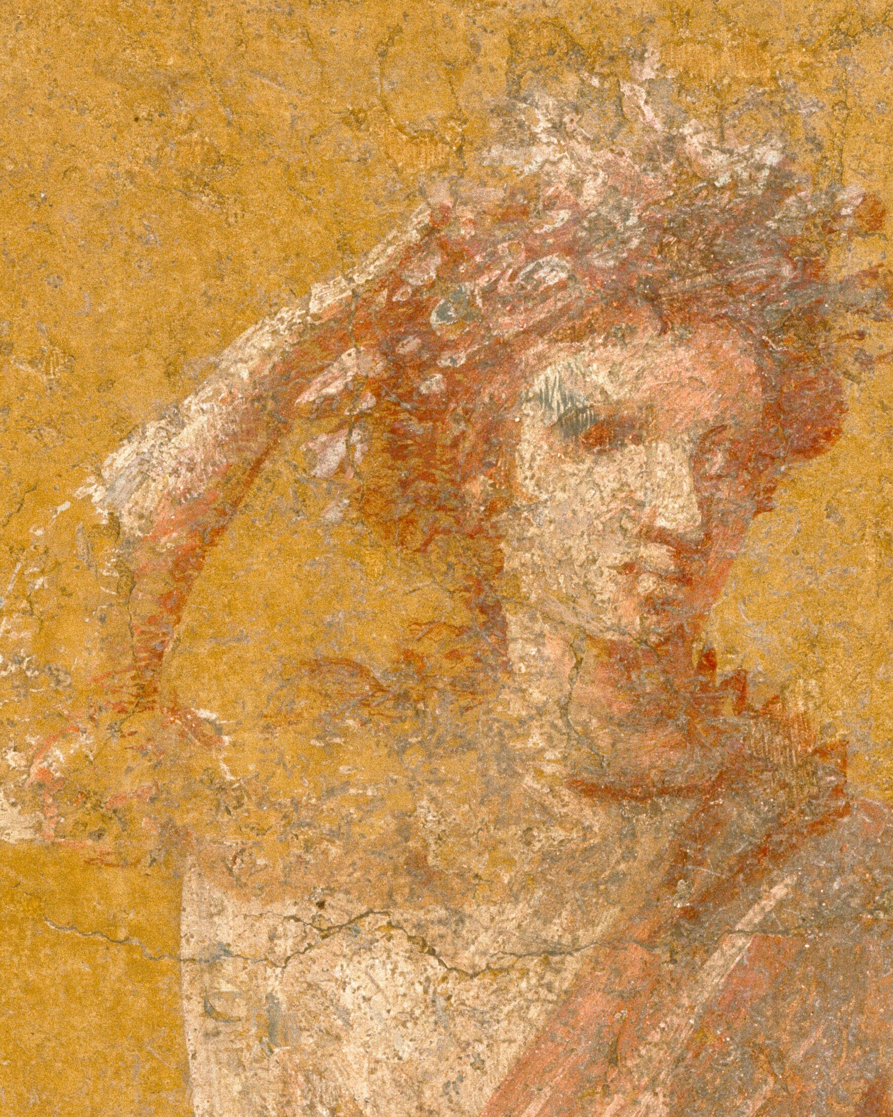 Pompeii Fresco Fragment met Muze Melpomene - Poster