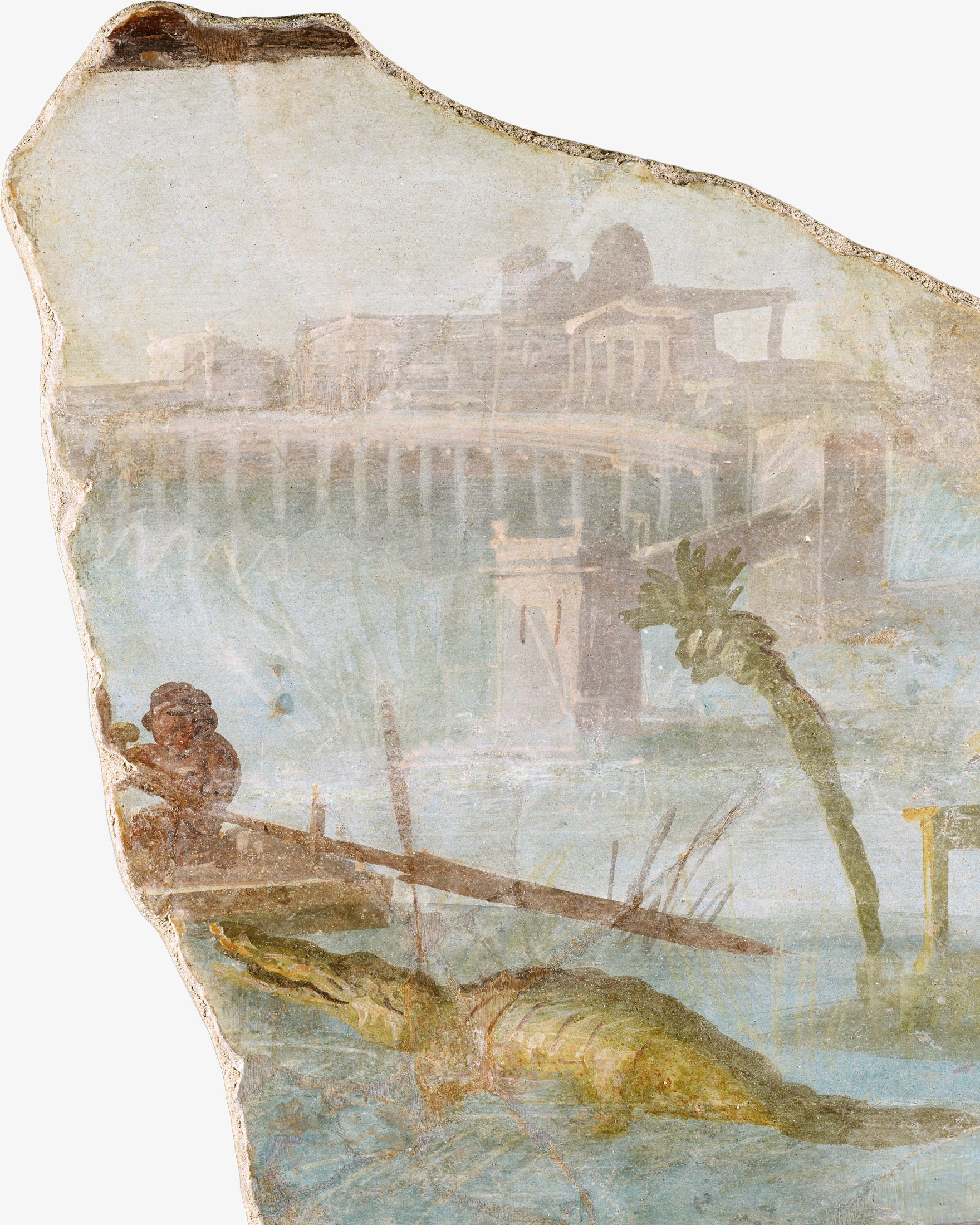 Pompeï Fresco Fragment met Nilotisch Landschap - Poster