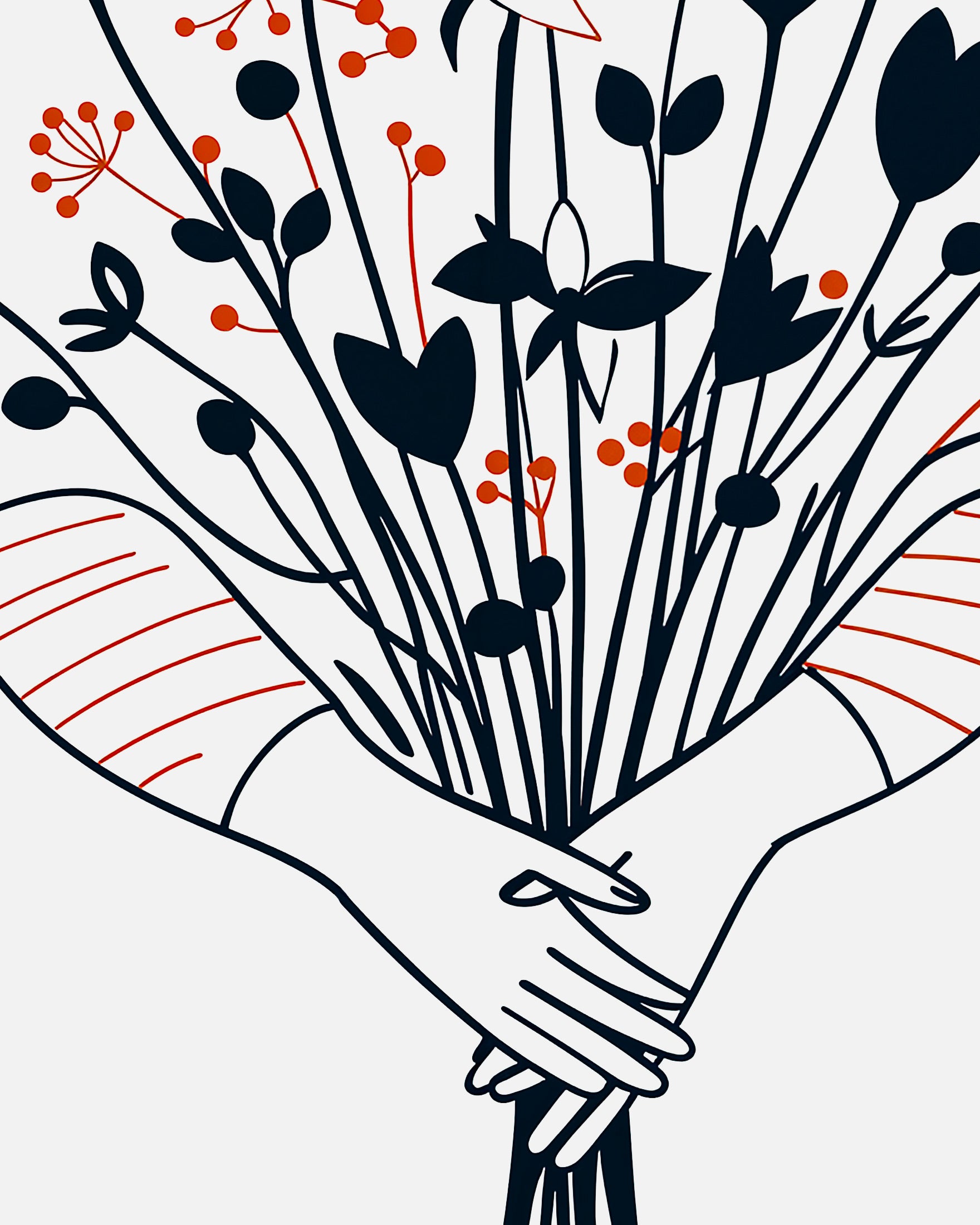 Bonne fête maman, bouquet de fleurs - Affiche