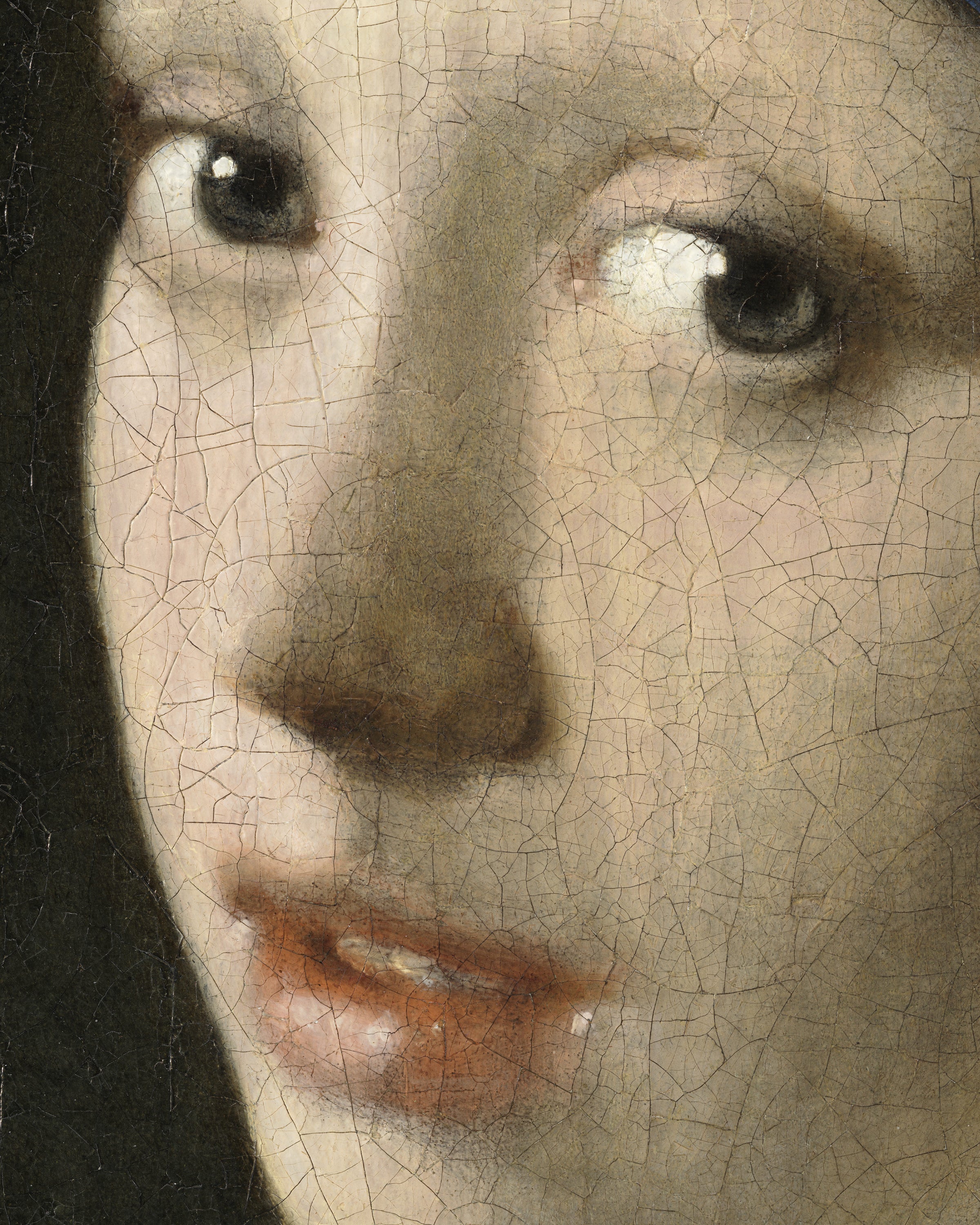 L'Expression - Détail de la Jeune Fille à la Perle de Vermeer Affiche