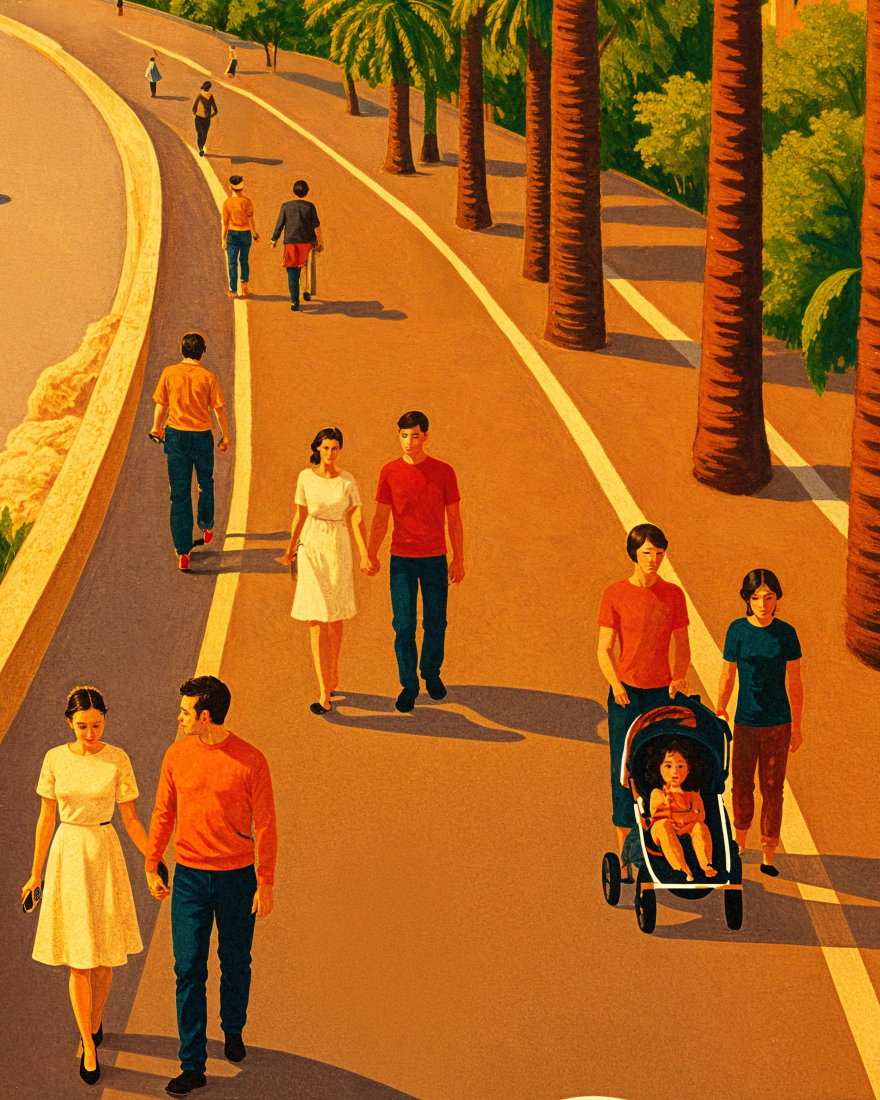 Mooie Promenade Poster – Franse Rivièra