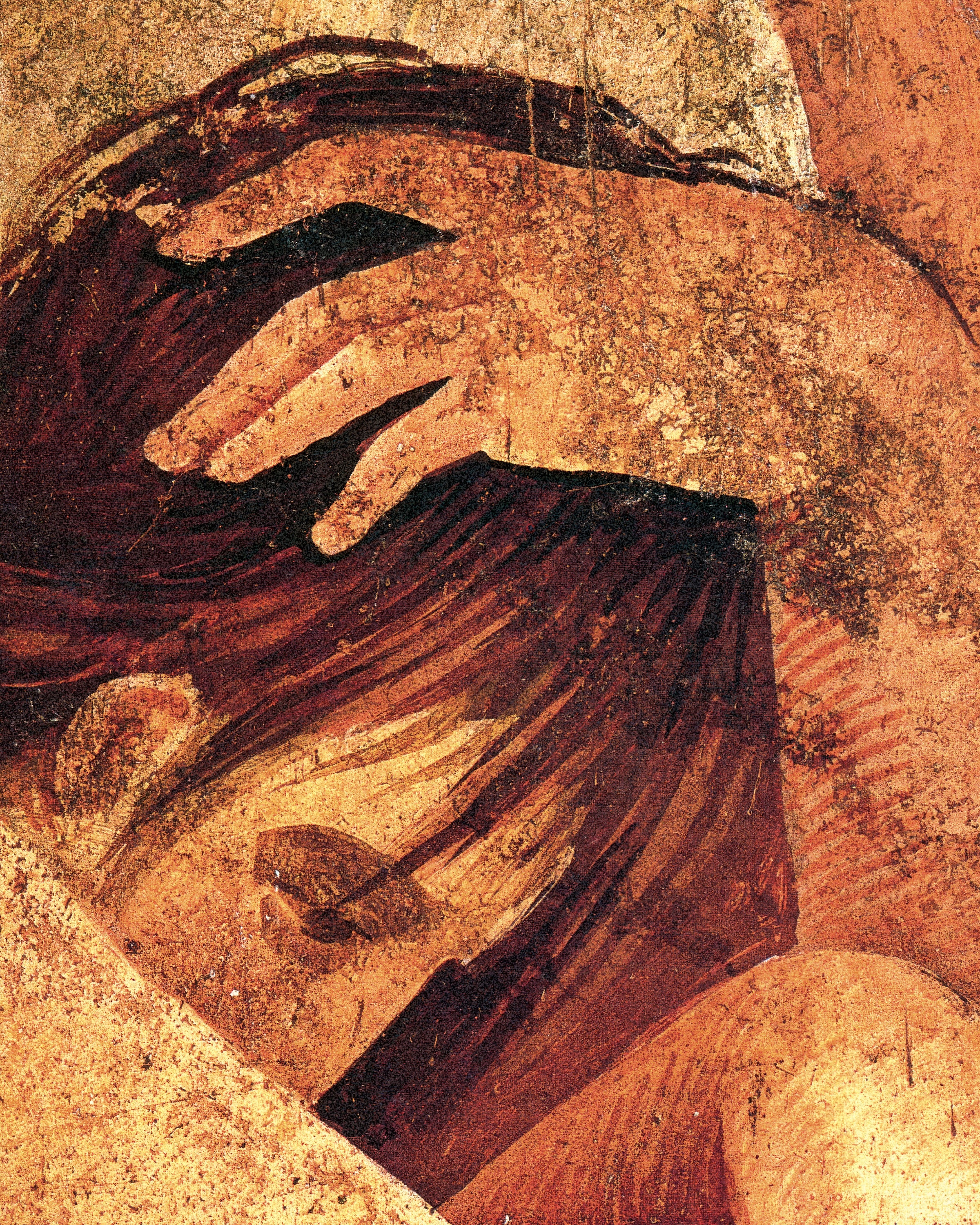 Femme apportant du réconfort à une adepte de la Villa des Mystères - Affiche