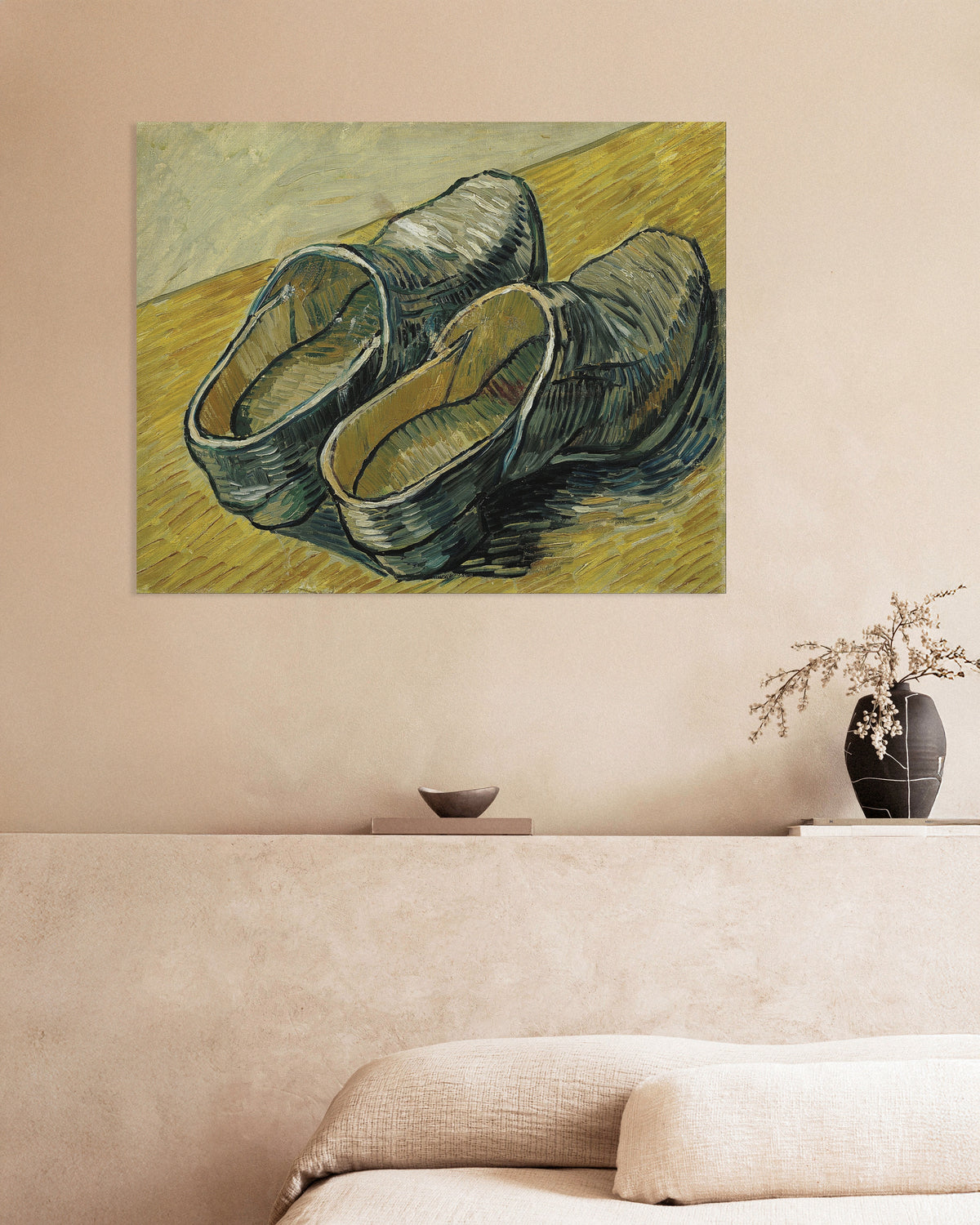 Poster Une paire de sabots en cuir (1888) de Vincent van Gogh