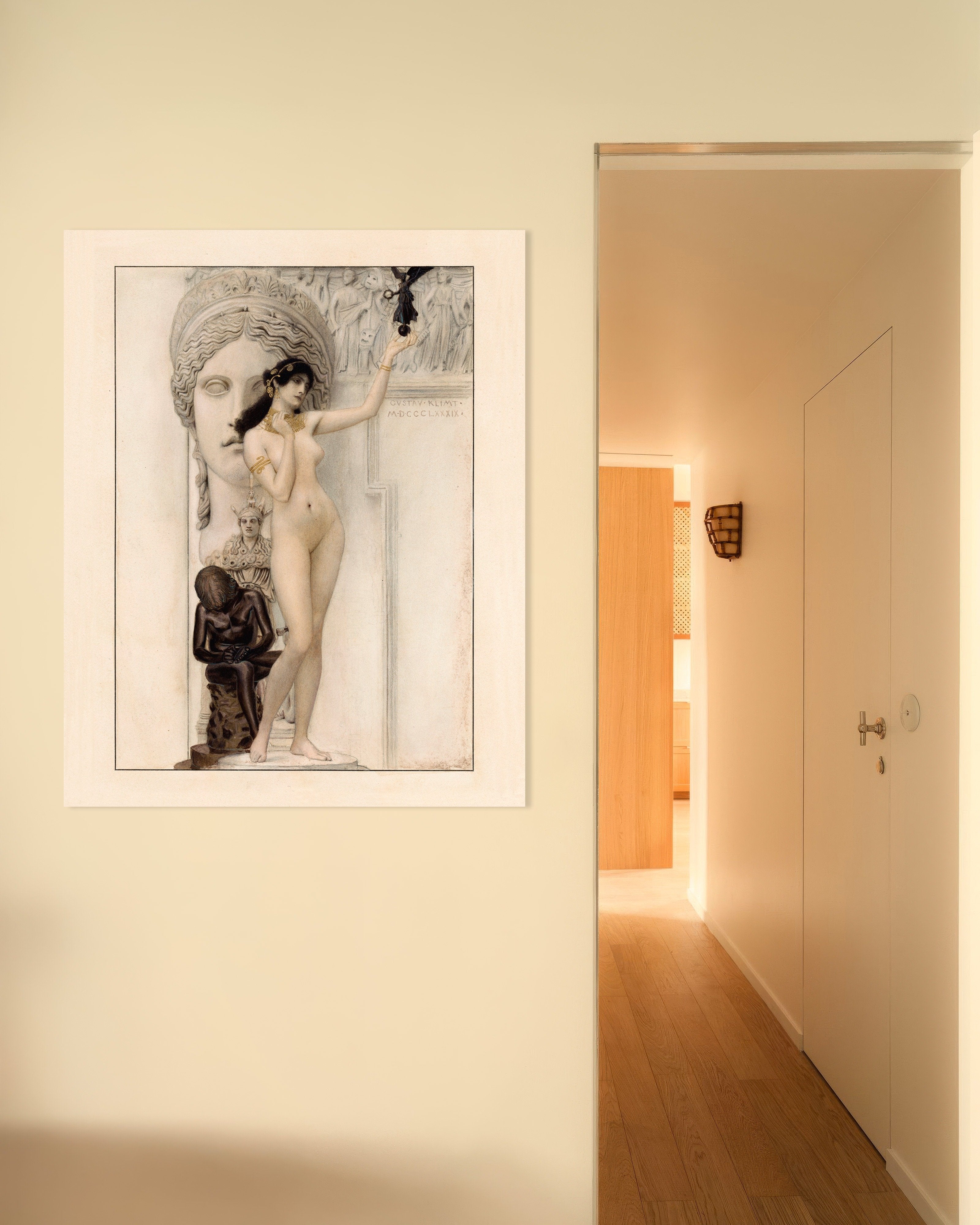 Poster of Allegory of Sculpture, 1889 — Gustav Klimt Poster