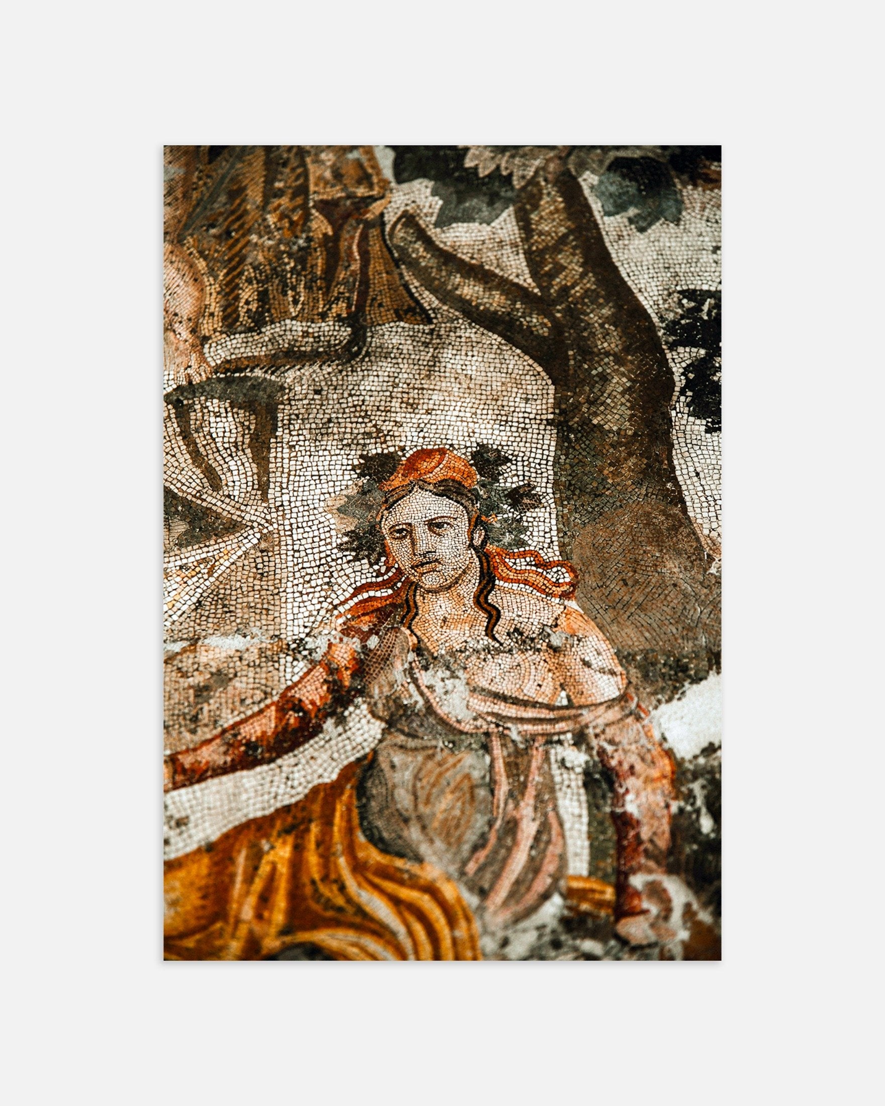 Poster of Ancient Pompeii Mosaic Portrait - Roman Tessellated Art Print, thumbnail