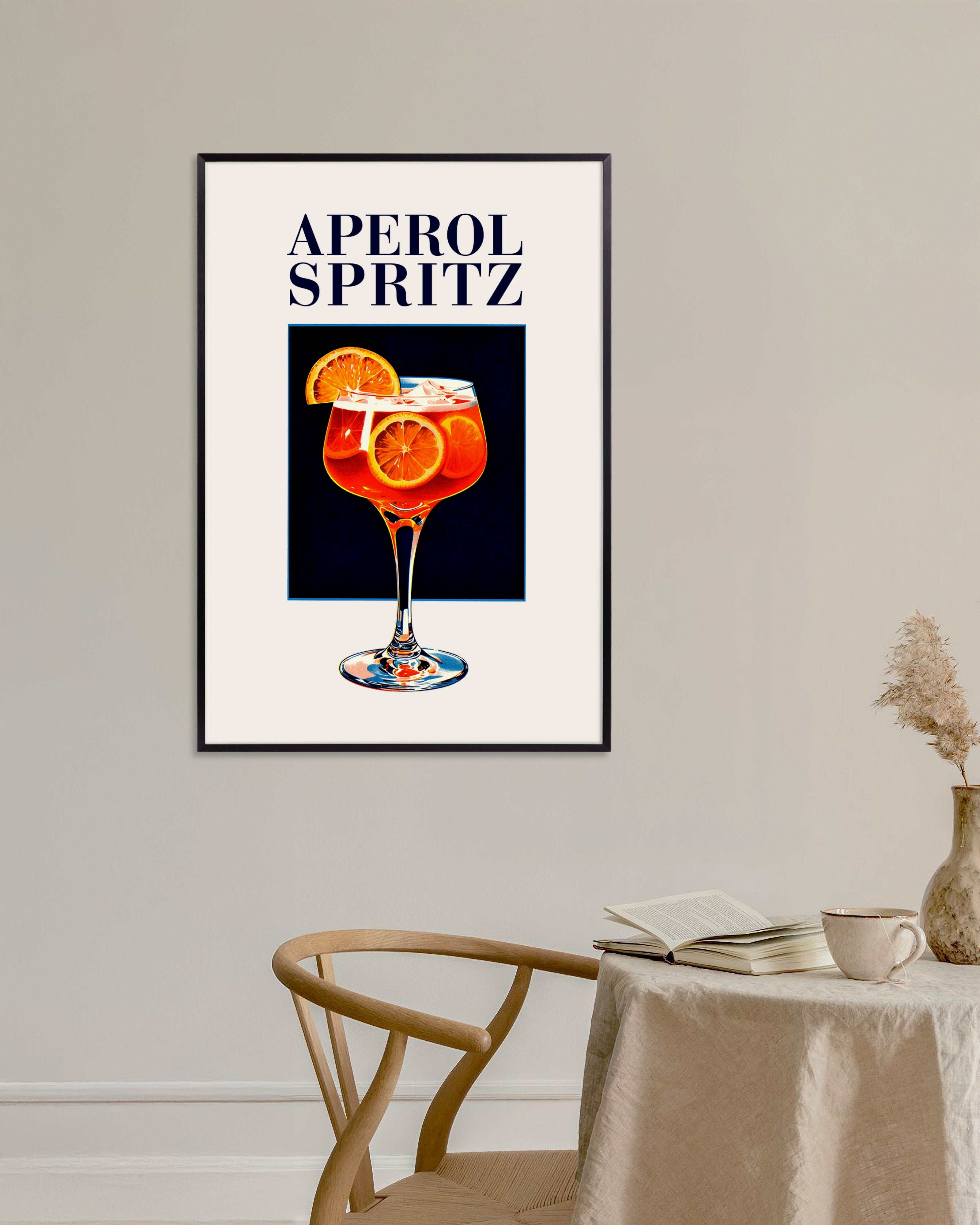 Poster of Aperol Spritz, vintage art print - Poster, with metal frame