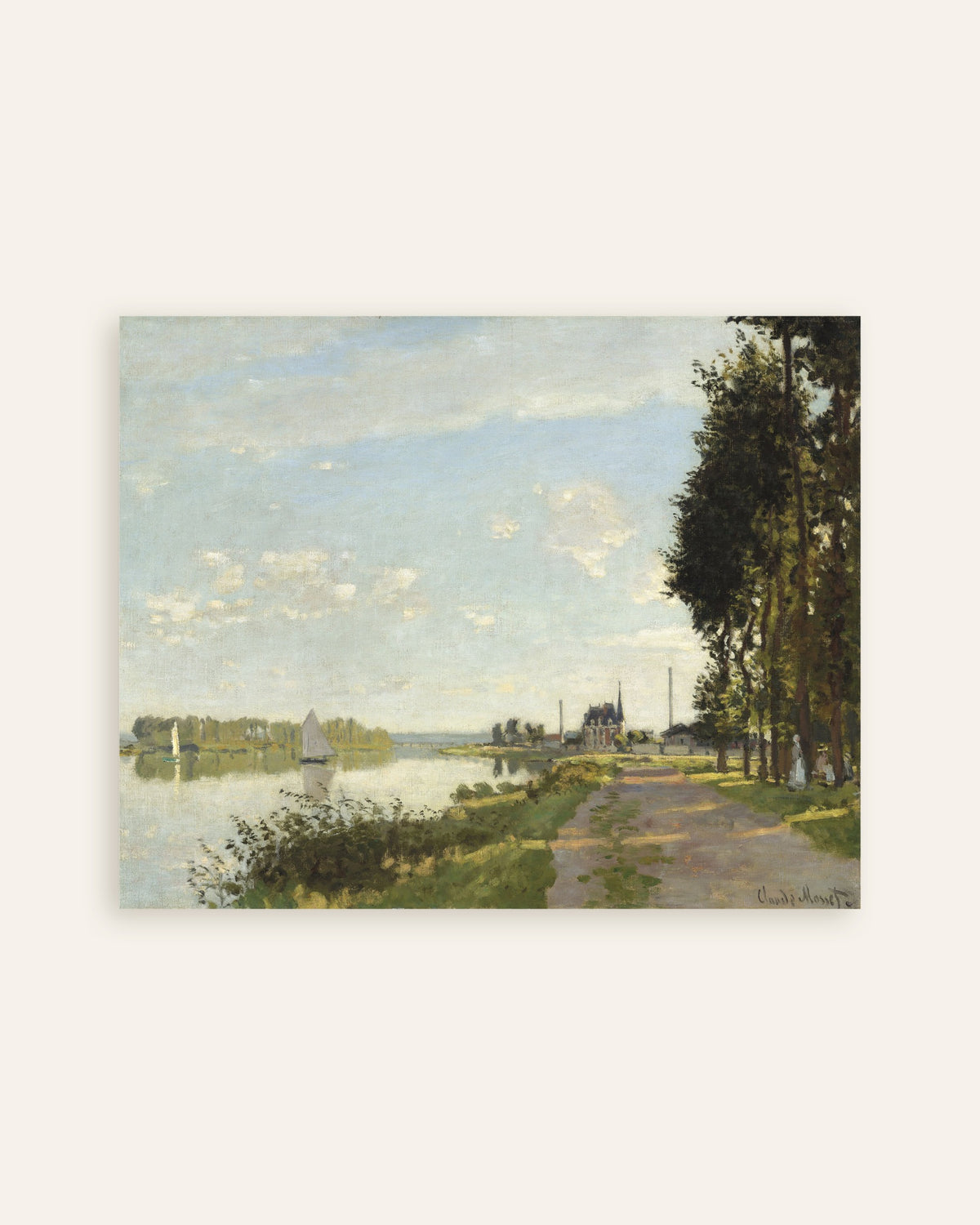 Poster Argenteuil (ca. 1872) van Claude Monet, miniatuur