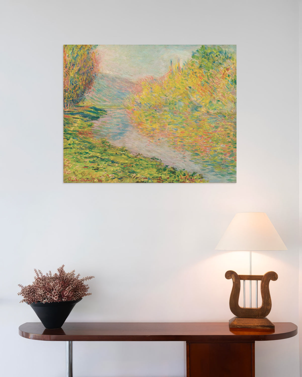 Poster Herfst in Jeufosse (1884) van Claude Monet