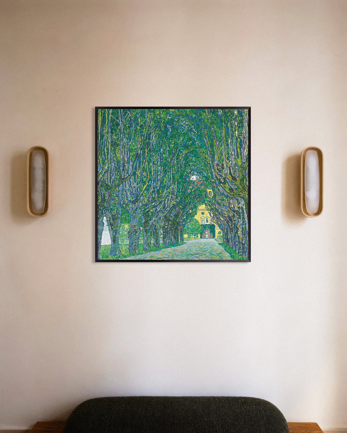 Affiche Allée menant au château de Kammer (1912) de Gustav Klimt, avec un cadre en métal