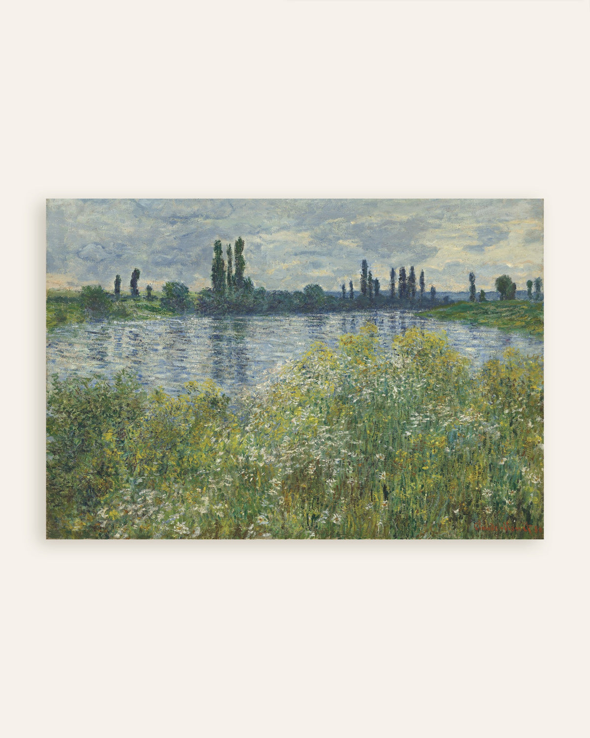 Affiche Bords de la Seine à Vétheuil (1880) de Claude Monet, miniature