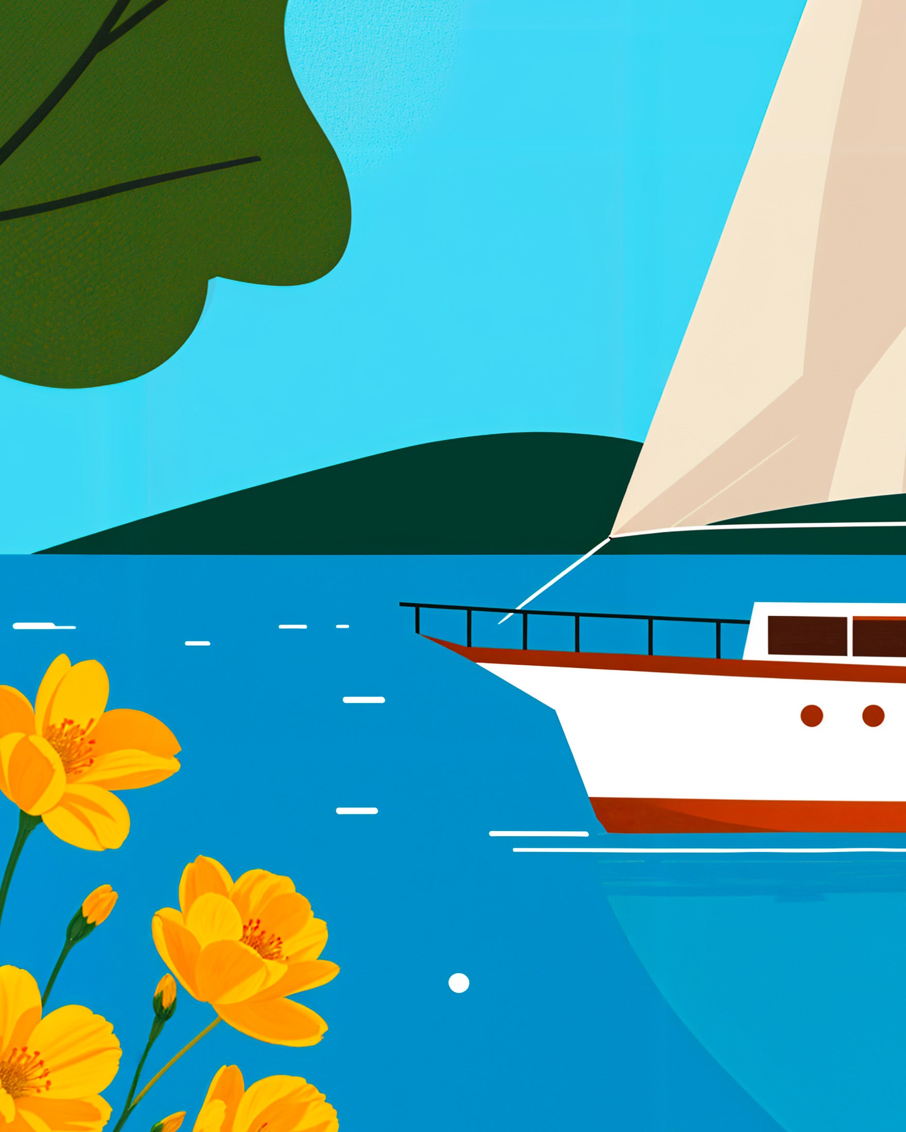 Zeilboot - Poster