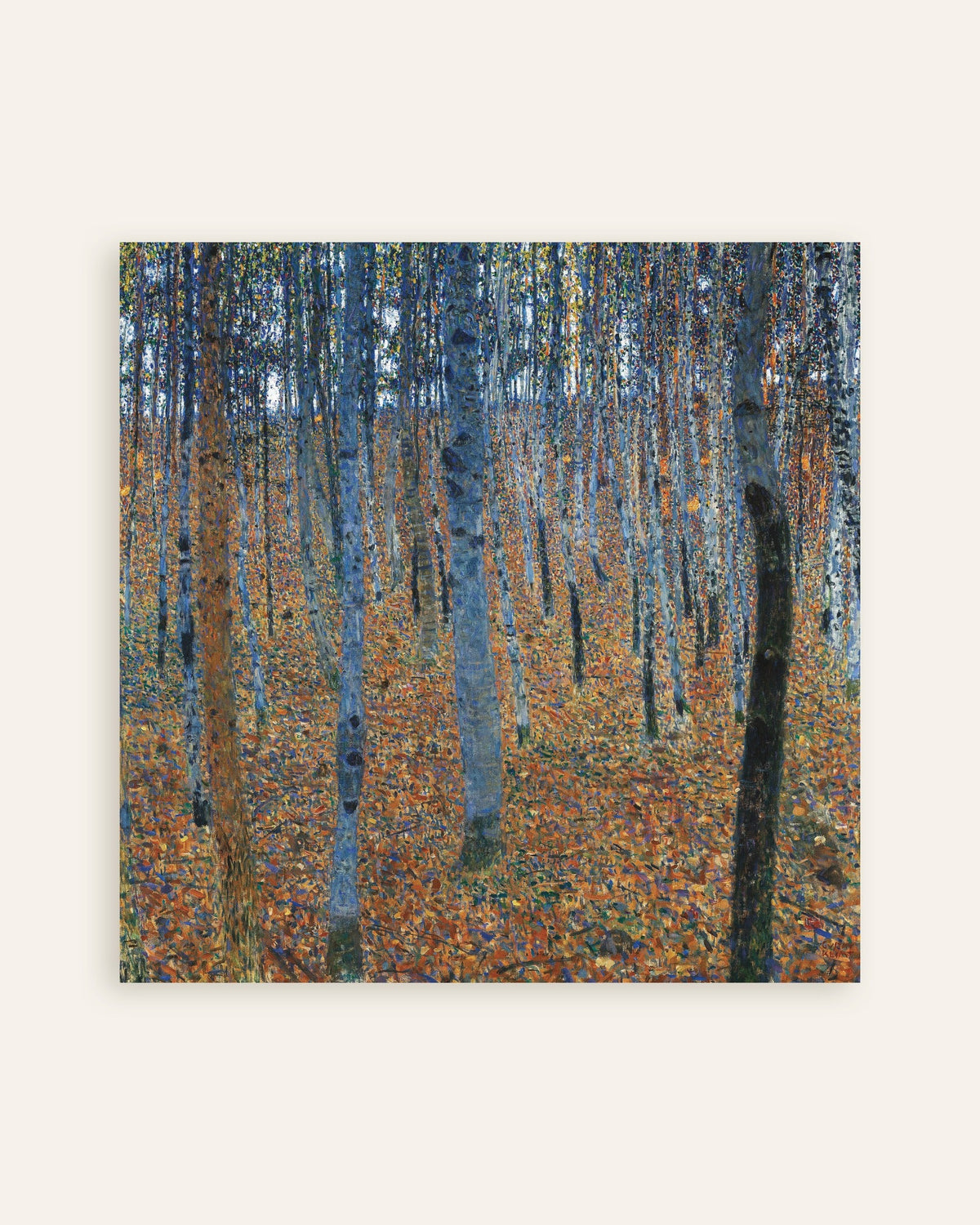 Poster Beukenbos I (1902) van Gustav Klimt, miniatuur