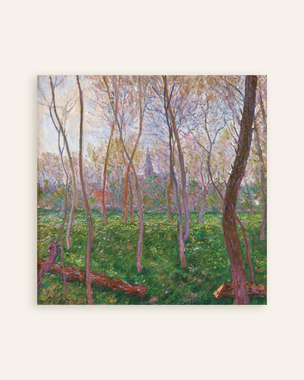 Poster Bennecourt (1887) van Claude Monet, miniatuur