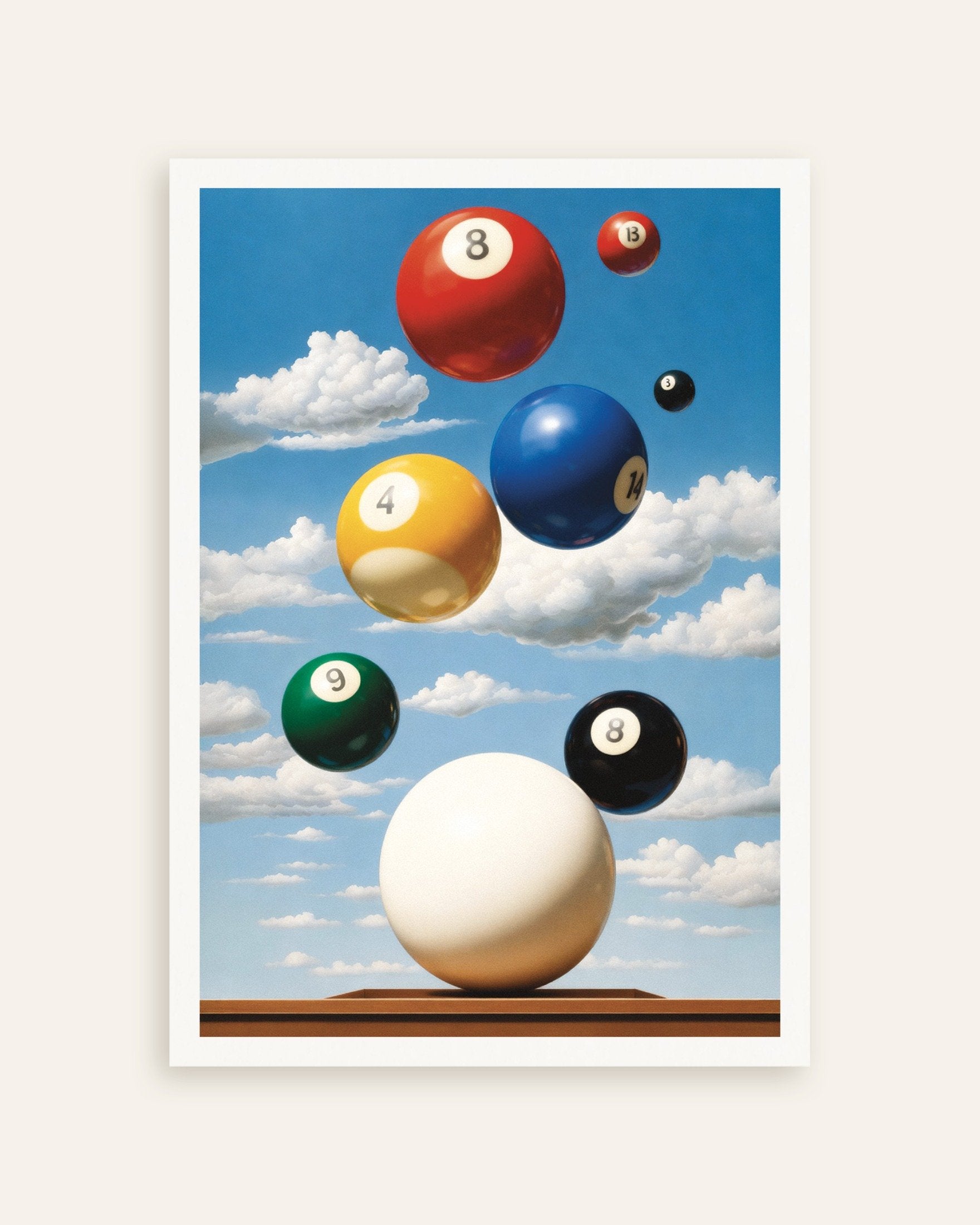 Poster of Billiard poster – Surreal sports art print, thumbnail