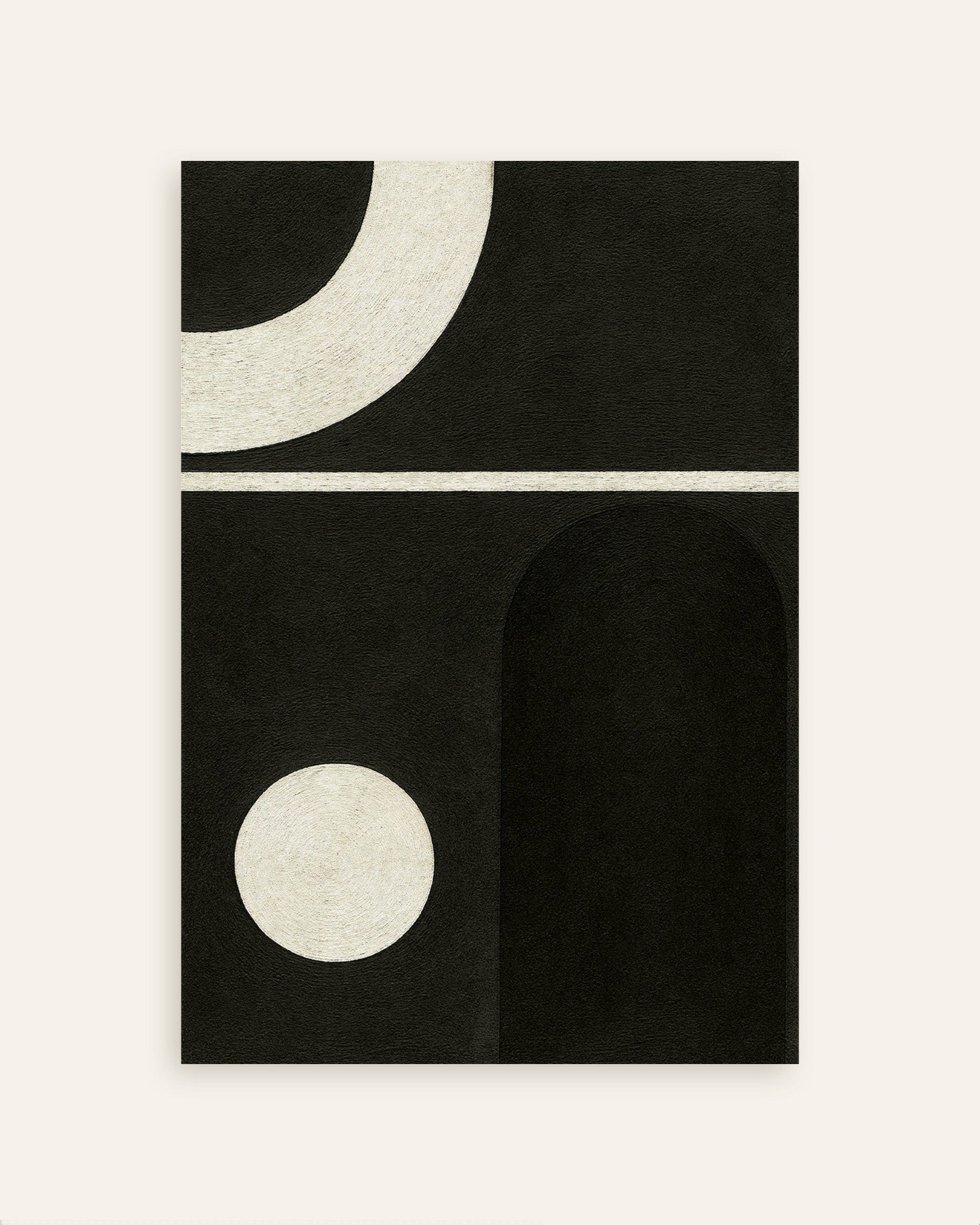 Poster of Black and white shapes – Minimalist geometric poster, thumbnail