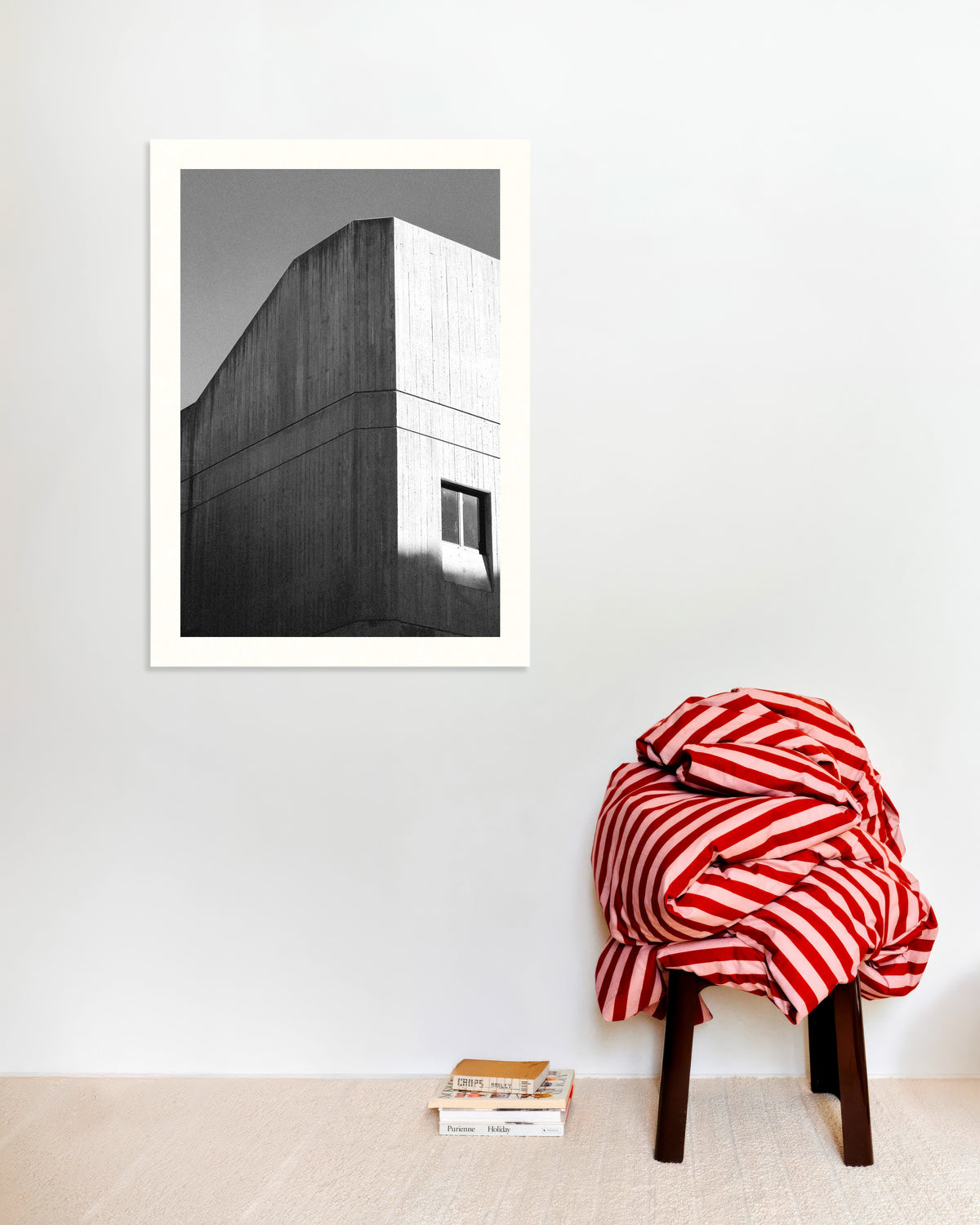 Poster ‘Betonnen hoek met plankenstructuur’