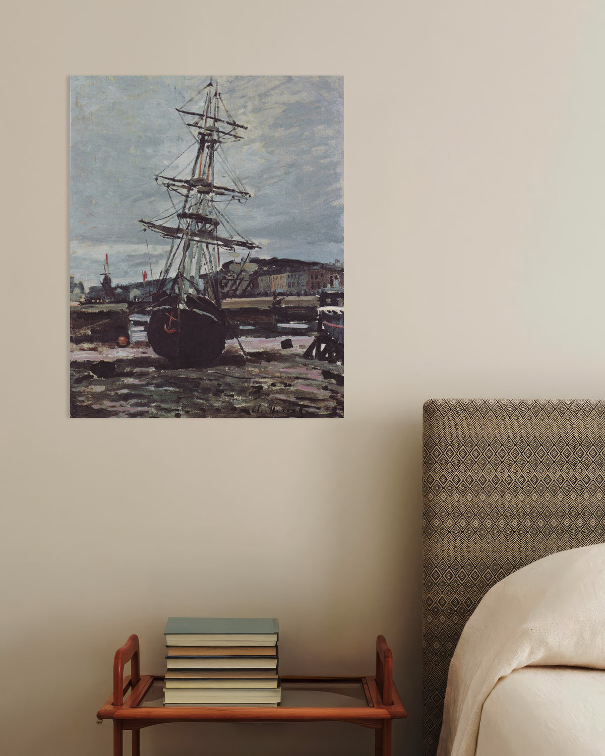 Affiche Bateau échoué à Fécamp (1868) de Claude Monet