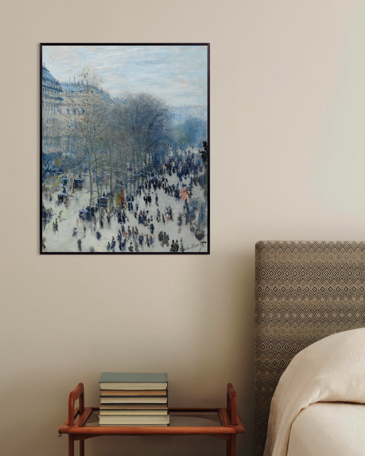 Poster Boulevard des Capucines (1873–1874) van Claude Monet met metalen lijst