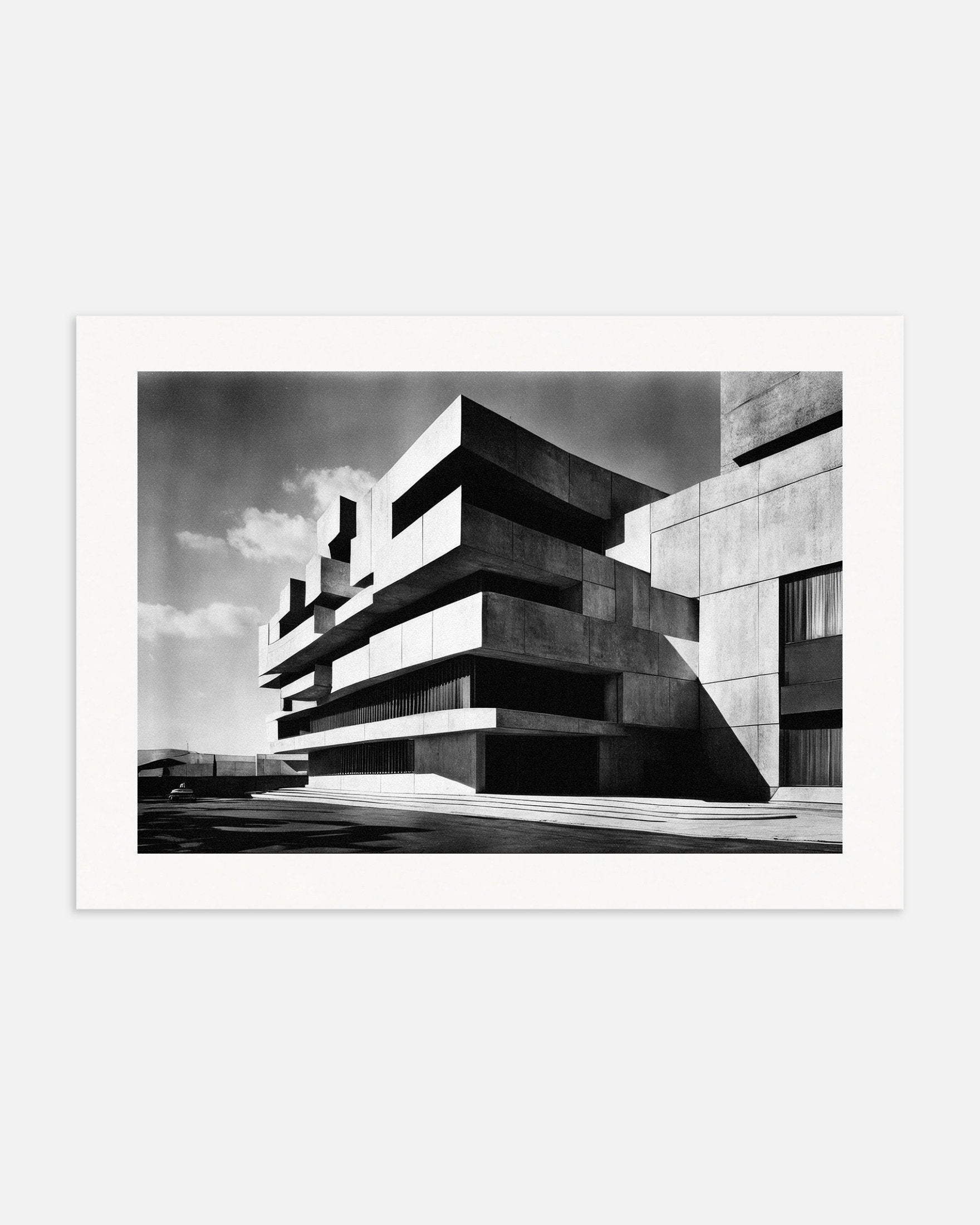Poster of Brutalist architecture poster – Modern concrete design, thumbnail