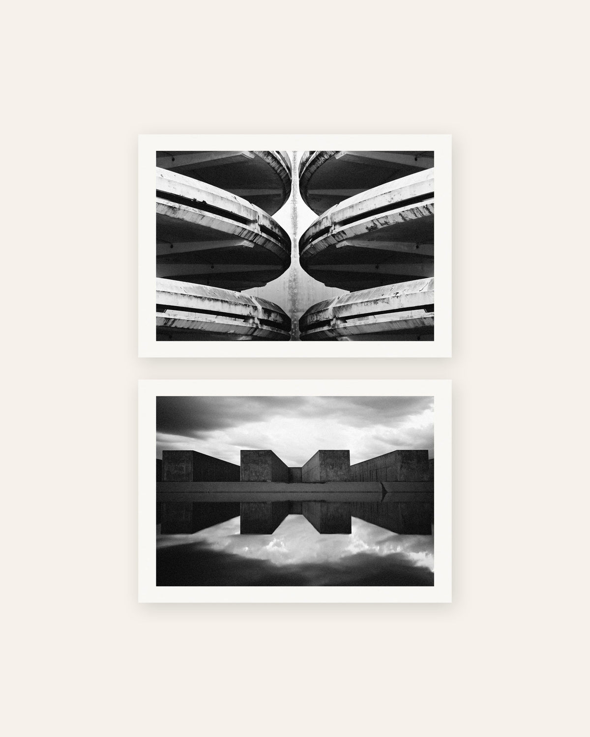 Brutalisme posters, set van 2: symmetrie, zonder lijst