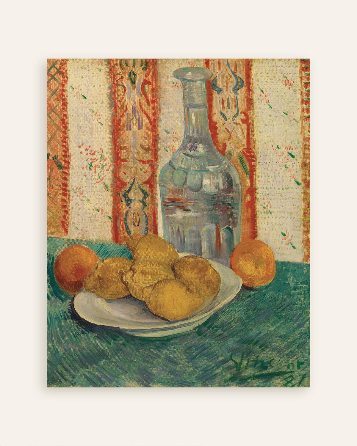 Poster de Carafe et plat avec des agrumes (1887), Vincent van Gogh, en miniature