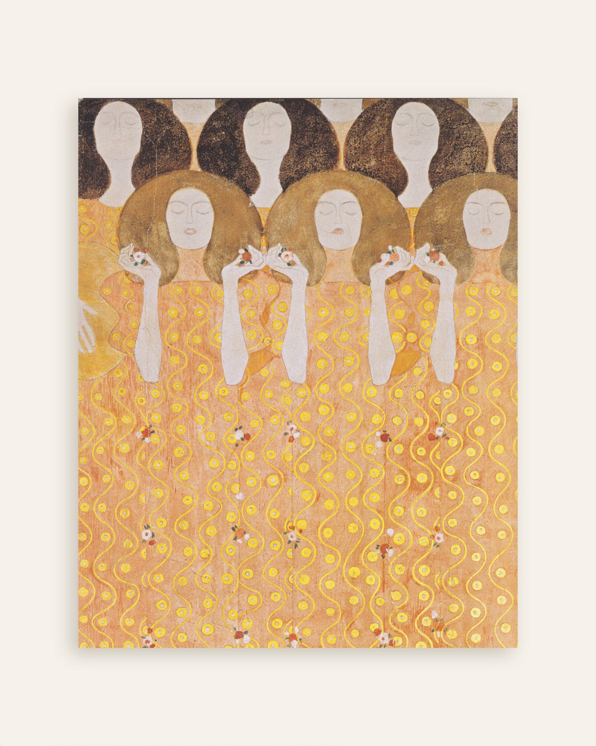 Affiche Chœur des anges du paradis, Frise Beethoven (1902) de Gustav Klimt, miniature
