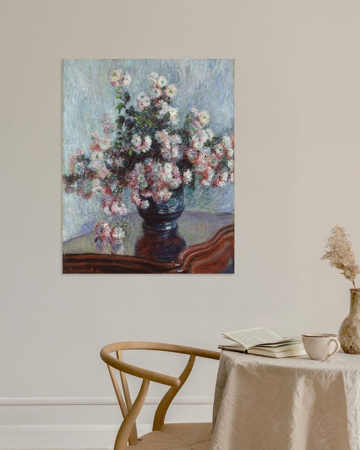 Poster Chrysanten (1882) van Claude Monet