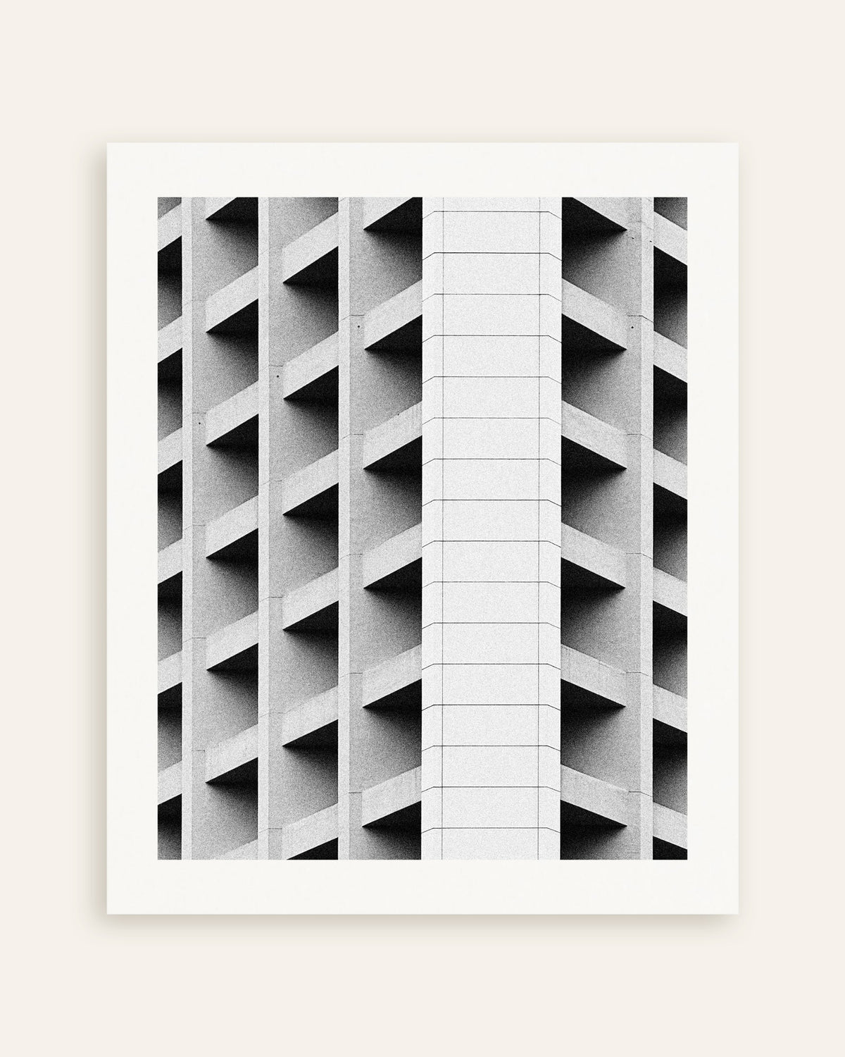 Poster ‘Gevel met cassettes en witte verticale lijn’, miniatuur
