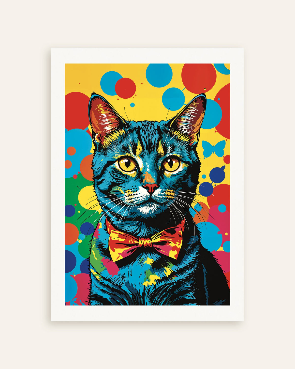 Poster de l’affiche chat colorée, miniature