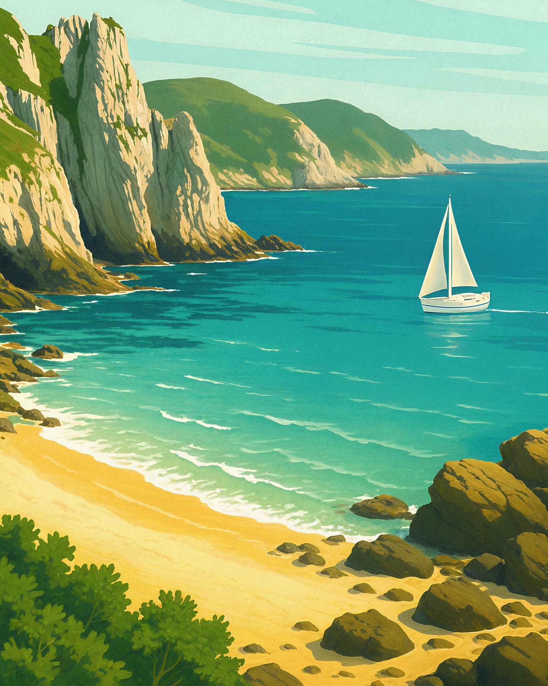 Affiche Crozon - Côte bretonne