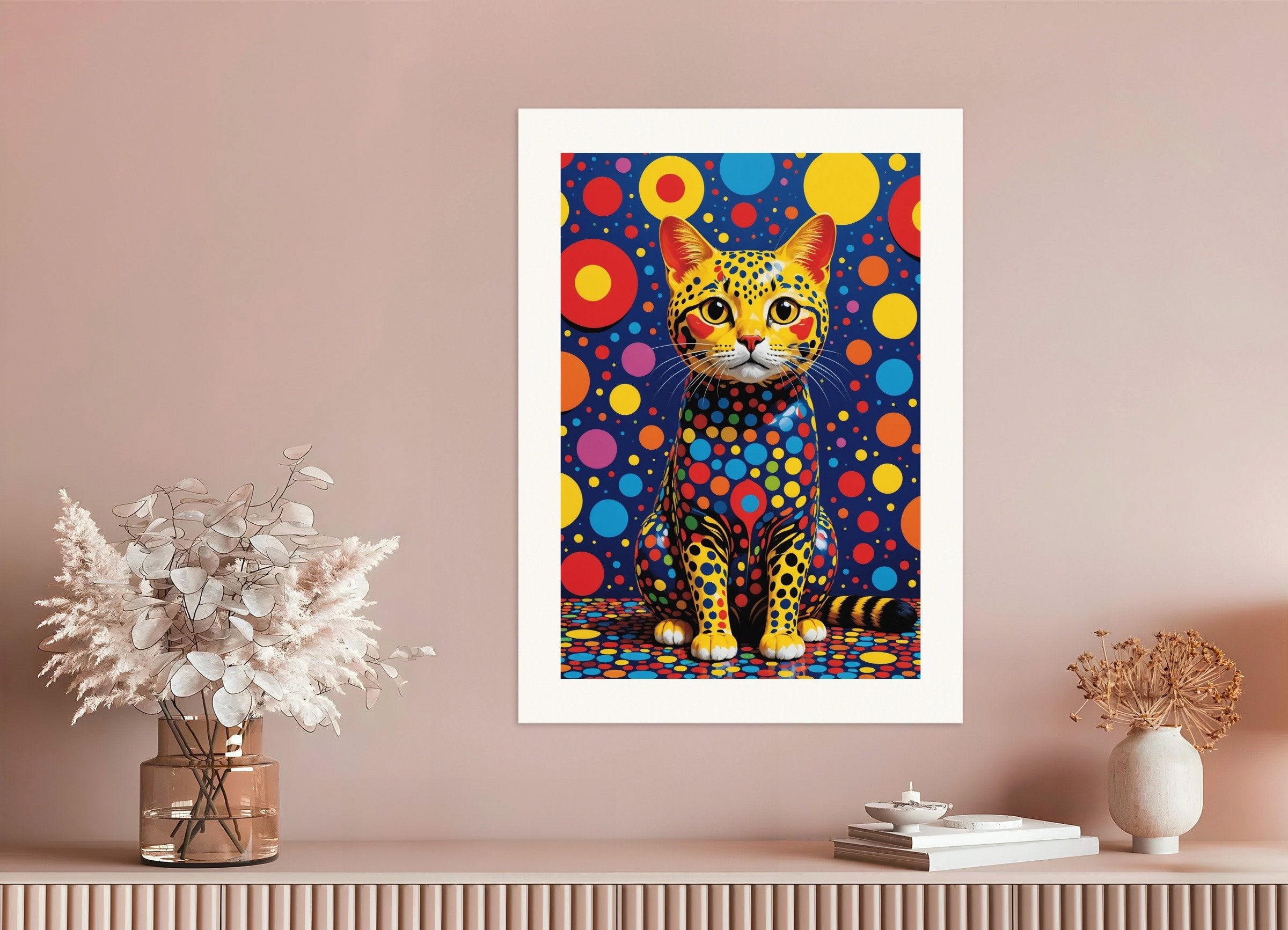 Poster of Cute and colorful kitten