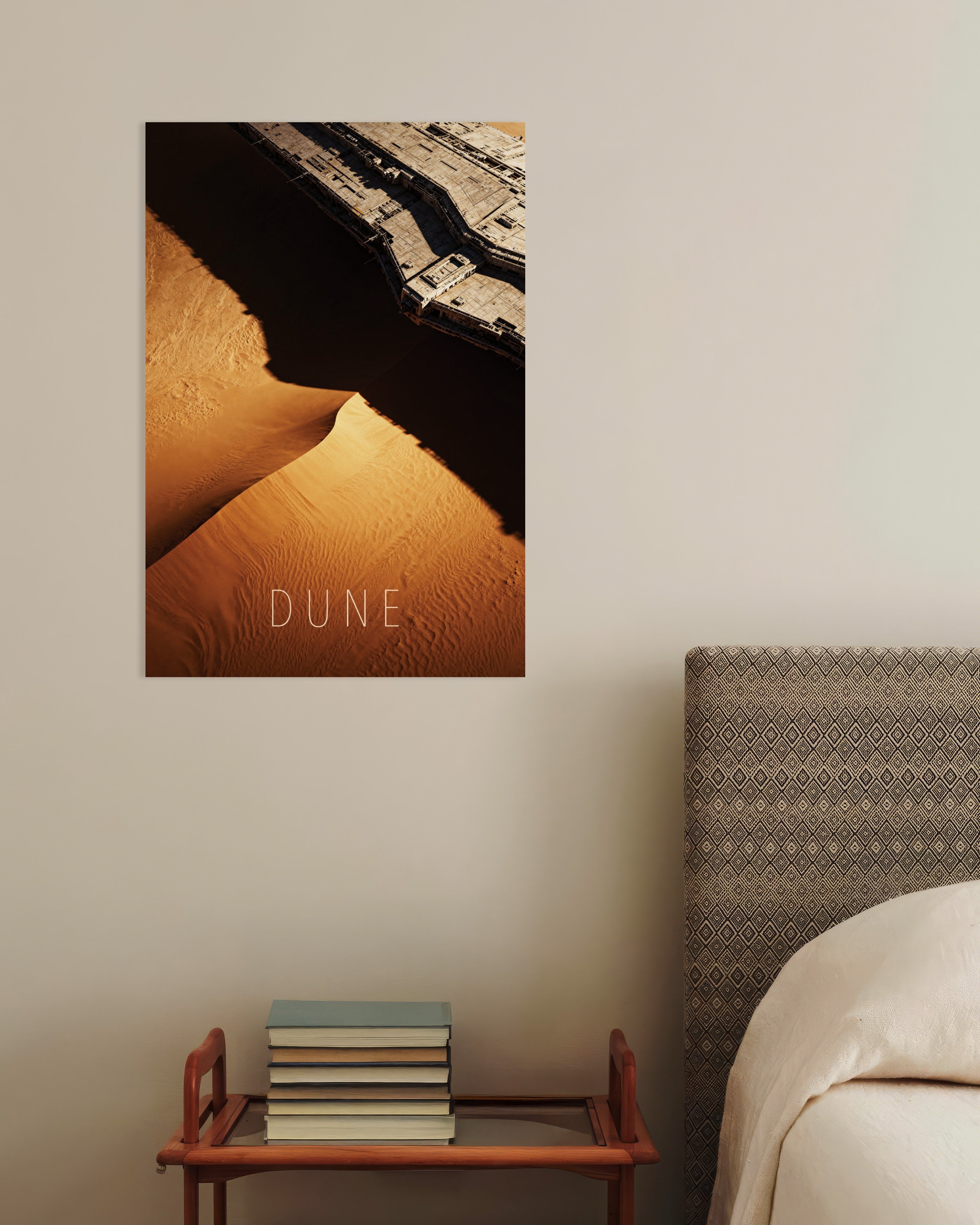 Poster of Desert Ship Poster, Sci-Fi Sand Art Print
